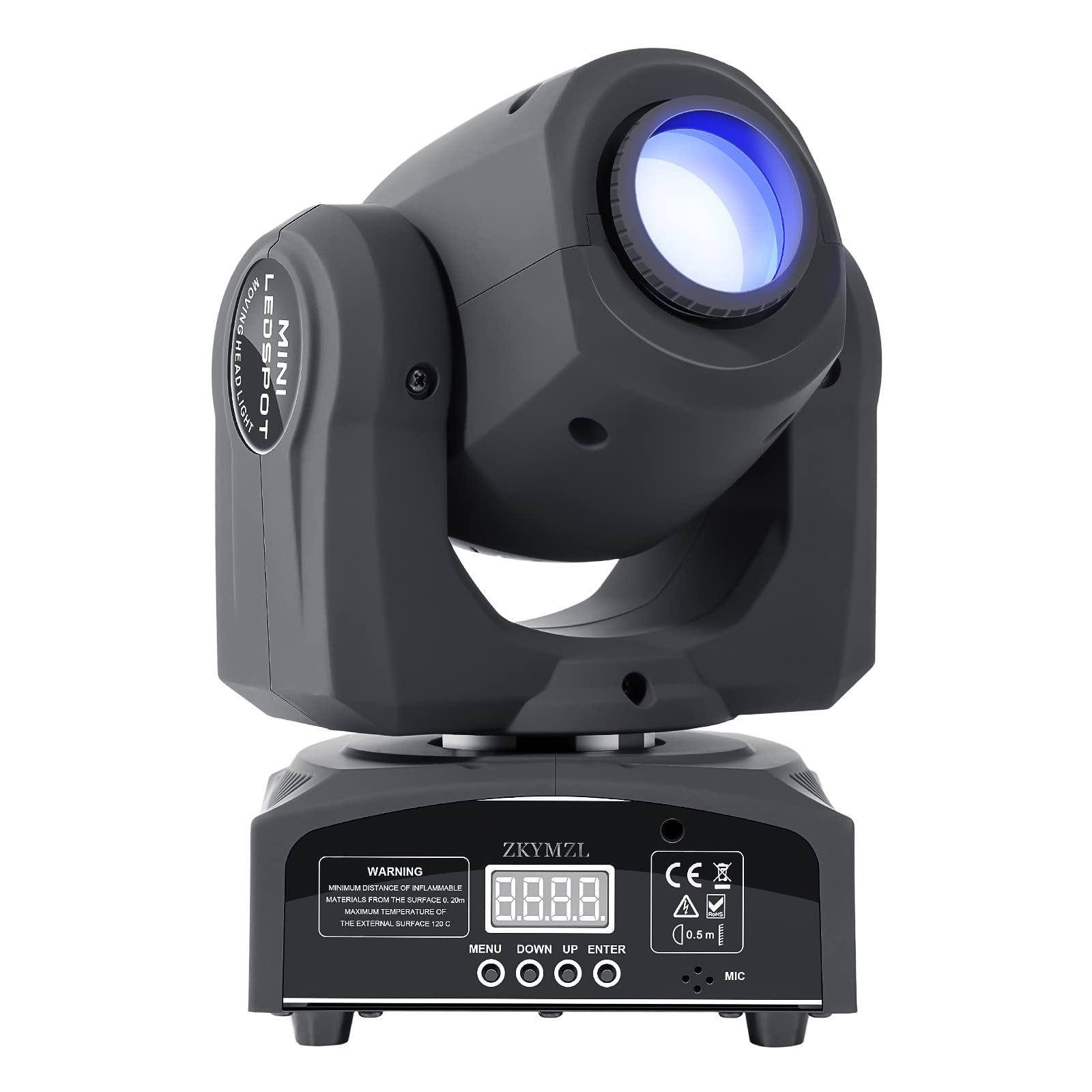Zkymzl 25W Led Moving Head Stage Lights - 8 Gobos, 8 Colors, 9/11 Channels, Dmx 512, Sound Activated Spotlights Ideal For Weddin