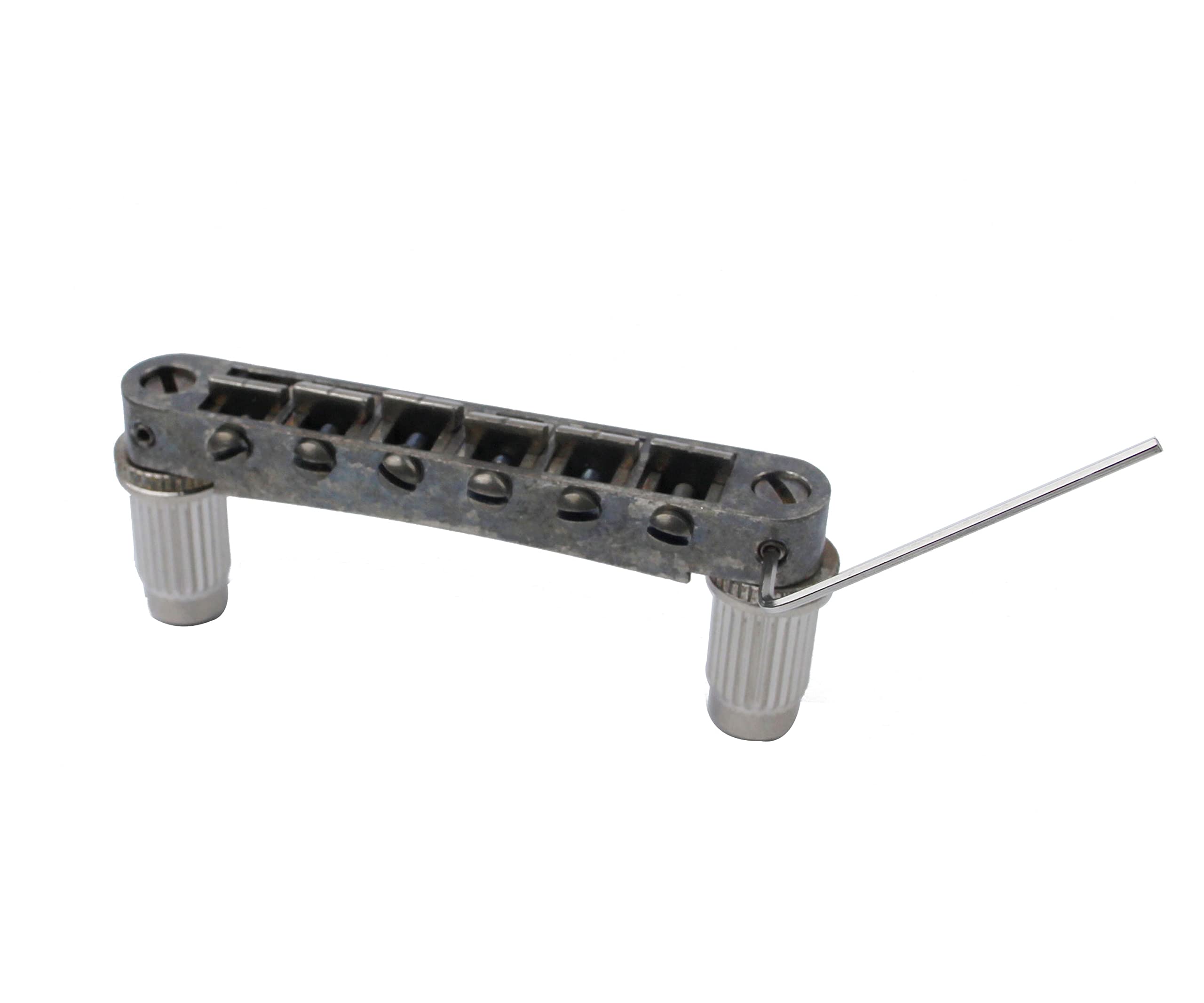 Guyker Guitar Saddle Bridge - Tune-O-Matic Bridges with Studs Replacement for LP EPI 6 String Electric Guitar (GM003, Relic)