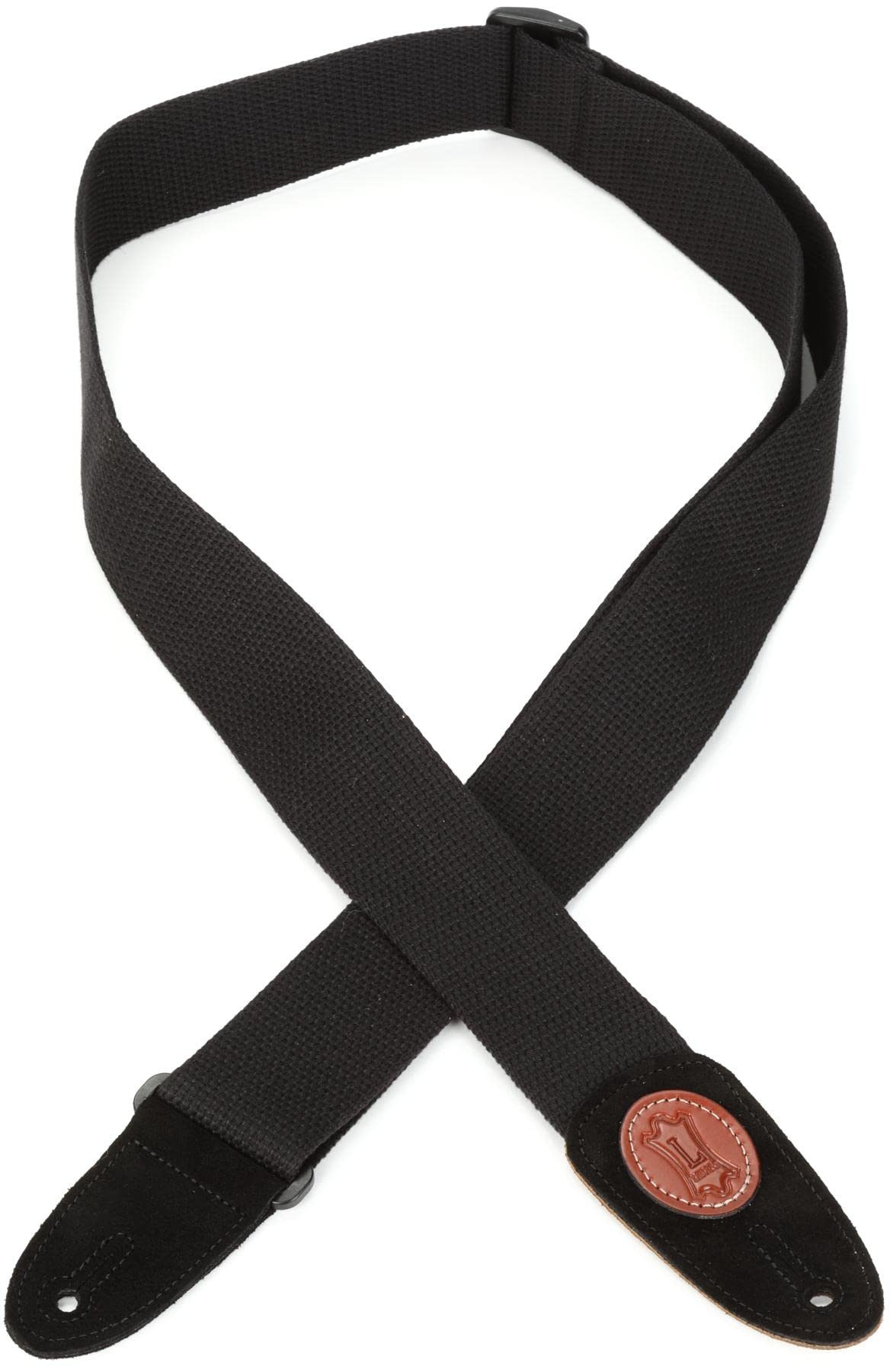Levys Leathers Signature Cotton Series 2 Extra-Long Guitar Strap with Tri-Glide Adjustment, Black (MSSC8-XL-BLK)