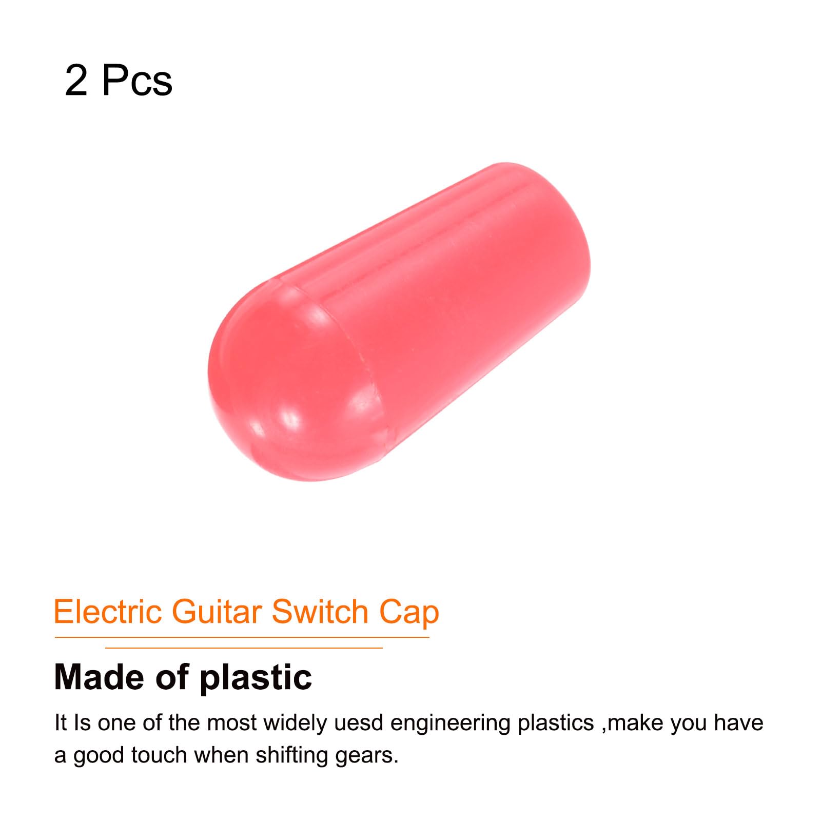 MECCANIXITY 2Pcs Guitar 3 Way Pickup Switch Tip M3.5 Plastic Toggle Switch Knobs for LP Electric Guitar, Pink