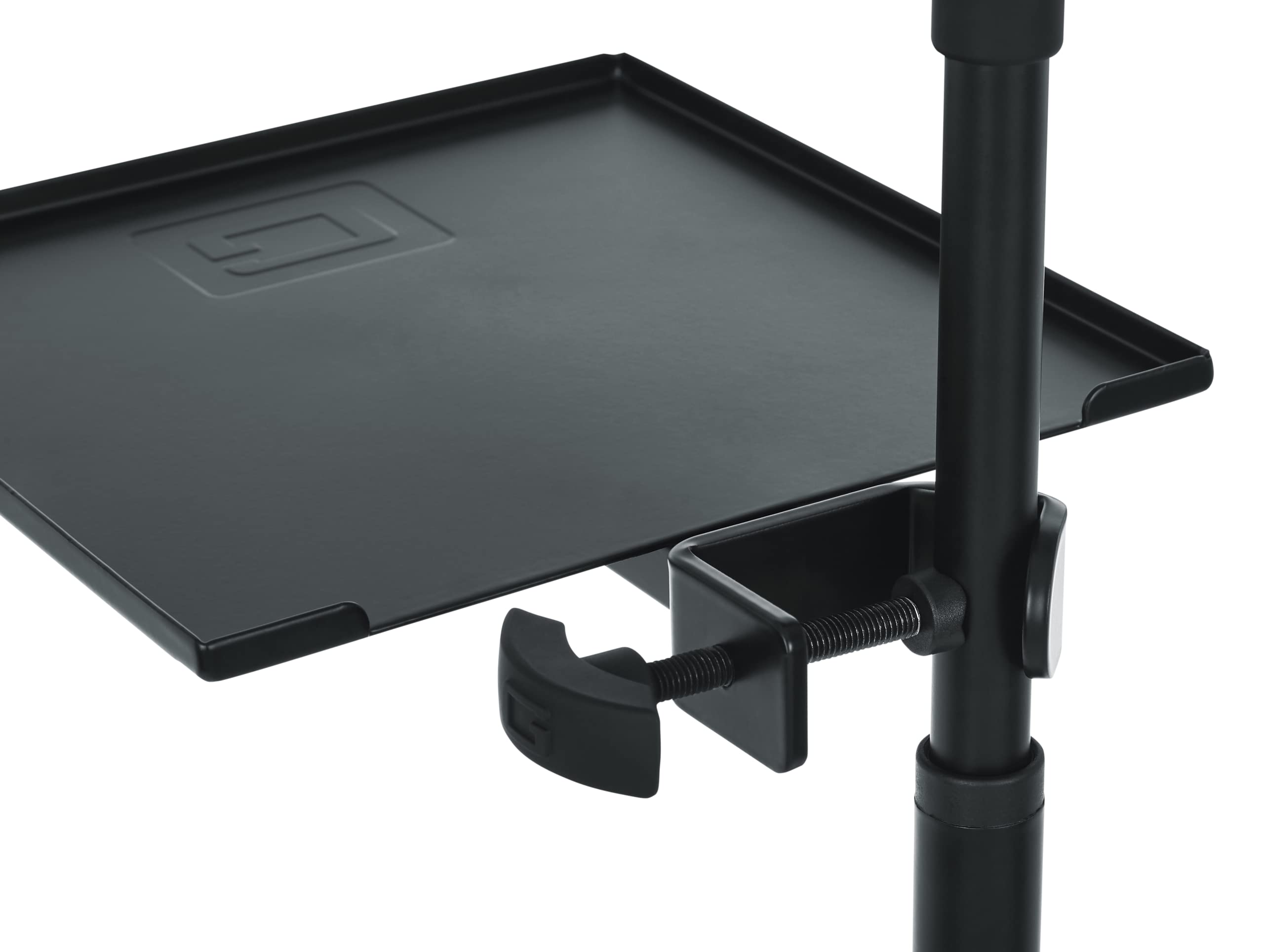 Gator Set of 2 Microphone Stand Clamp-On Utility Shelf 9'' x 9'' Surface Area with 10 Pound Weight Capacity (GFW-SHELF0909-2PK)