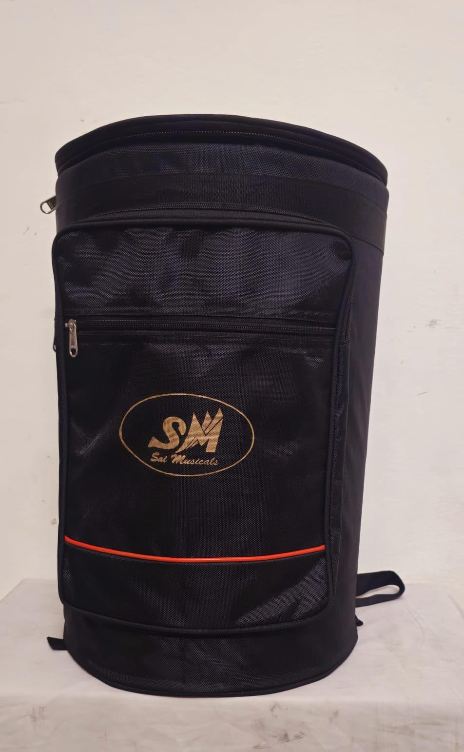 SmSai Musicals Dholak Hard Fiber Black Bag With 1 Pocket (Recommended)
