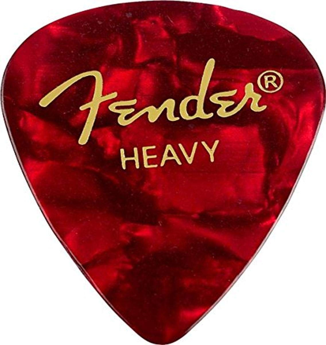 Fender Premium Celluloid Guitar Picks 351 Shape, Red Moto, Heavy, 144-Pack