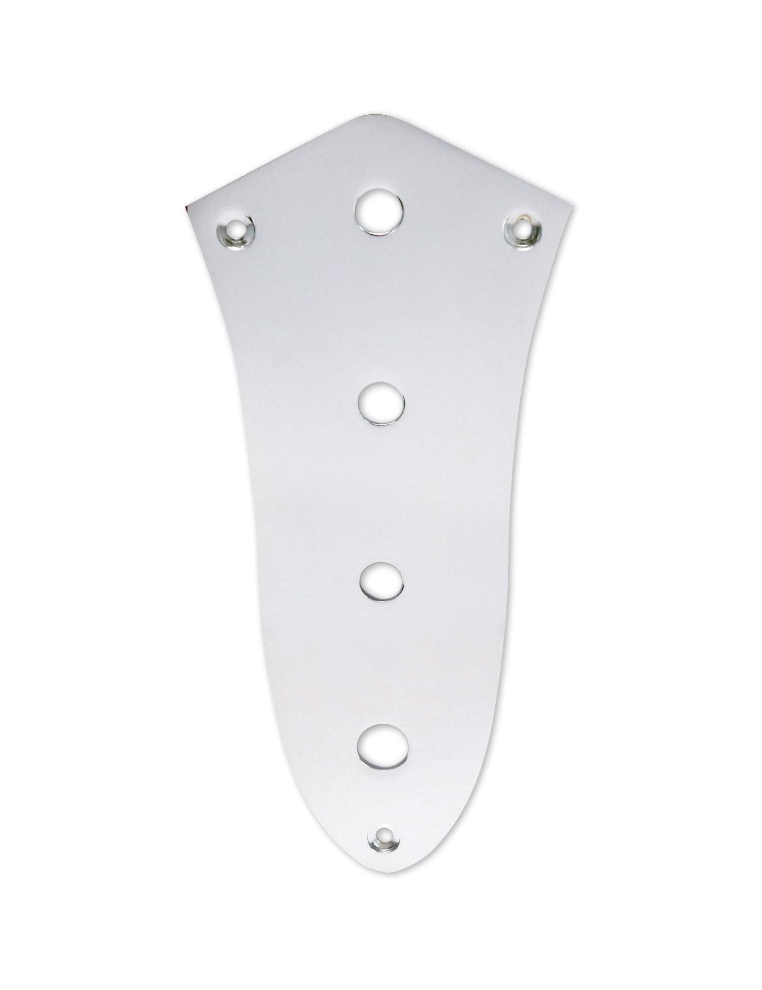 Metallor Bass Guitar Control Plate 4 Holes Mounting Plate for Jazz Bass Guitar Parts Replacement Chrome.