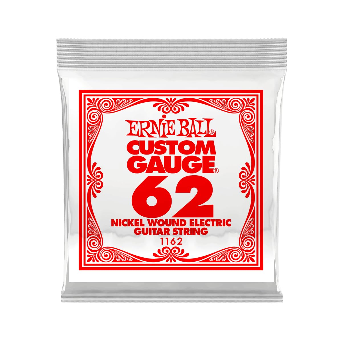 Ernie Ball Nickel Wound Single Guitar Strings 3-Pack .062 3-Pack