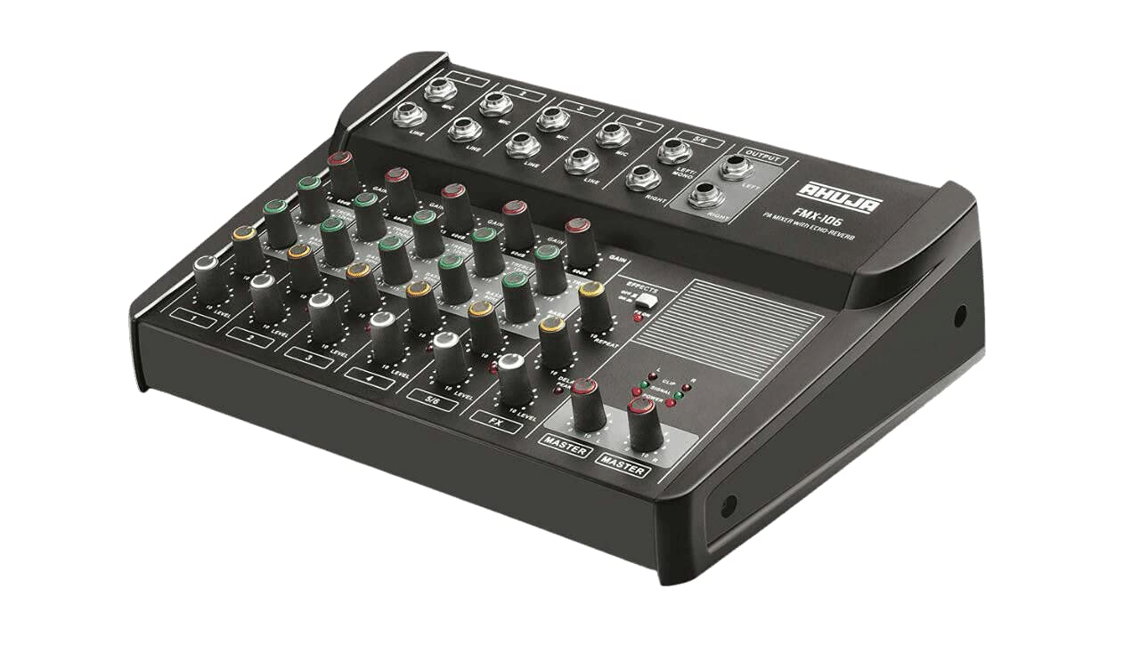 Ahuja Fmx-106 6 Channe Pa Mixer With Echo Reverb