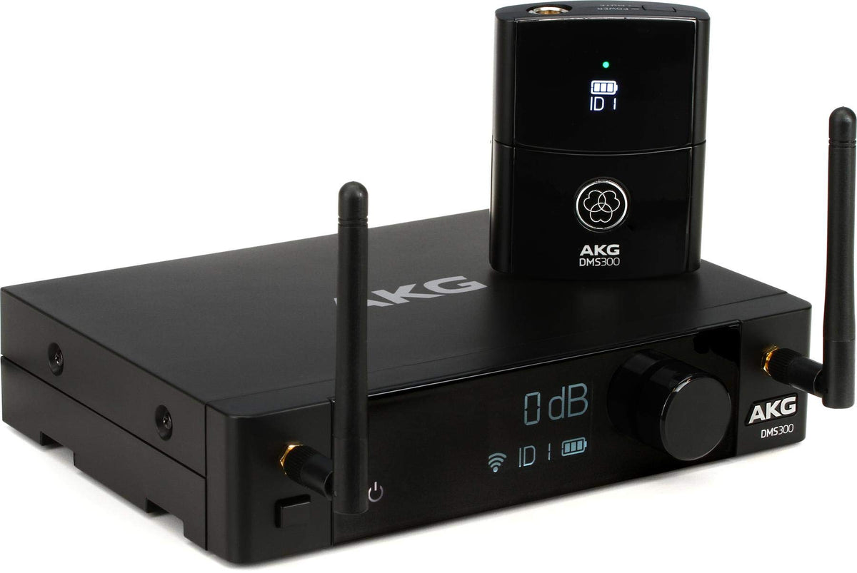Akg Pro Audio Dms300 Digital Wireless Handheld Microphone System With Sr300 Stationary Receiver And Pt300 Beltpack Trasmitter