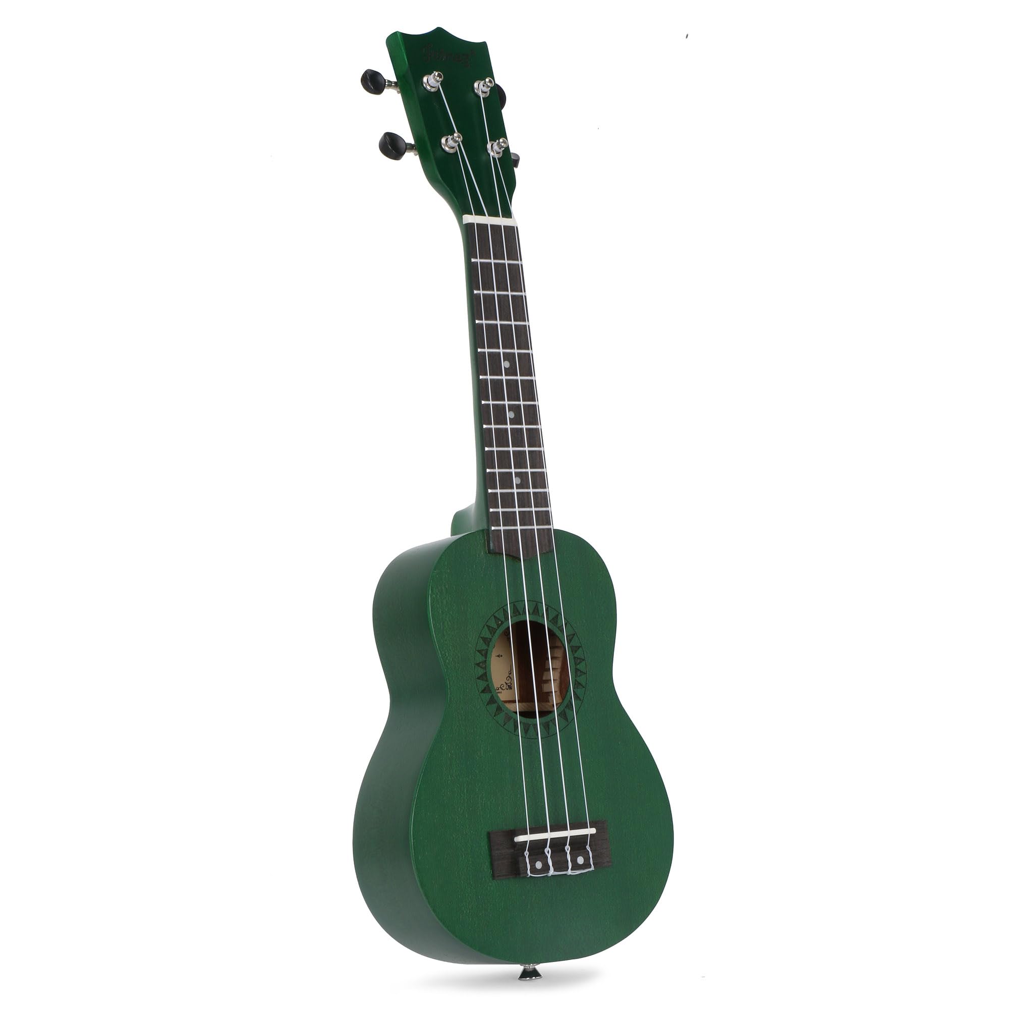 Juarez Jrz21Uk/Gr 21-Inch Soprano Ukulele  Sapele Body, Rosewood Fretboard, With Bag & 2 Picks, 4 Nylon Strings, Green Matte Fin