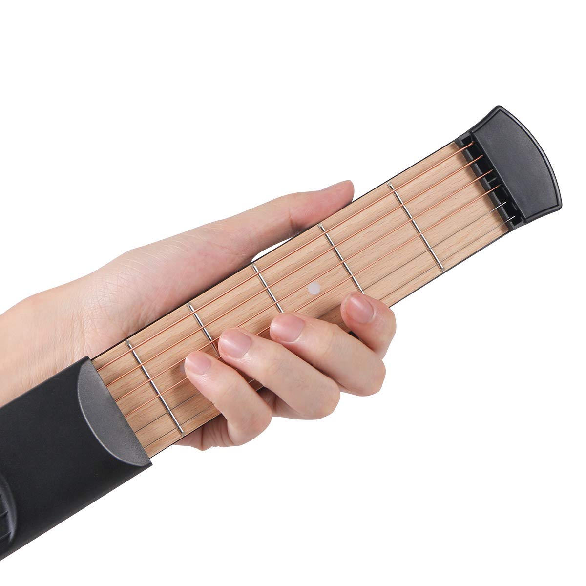 Pocket Guitar Practice Neck, 6 Fret Portable Guitar Chord Practice Tool for Beginner