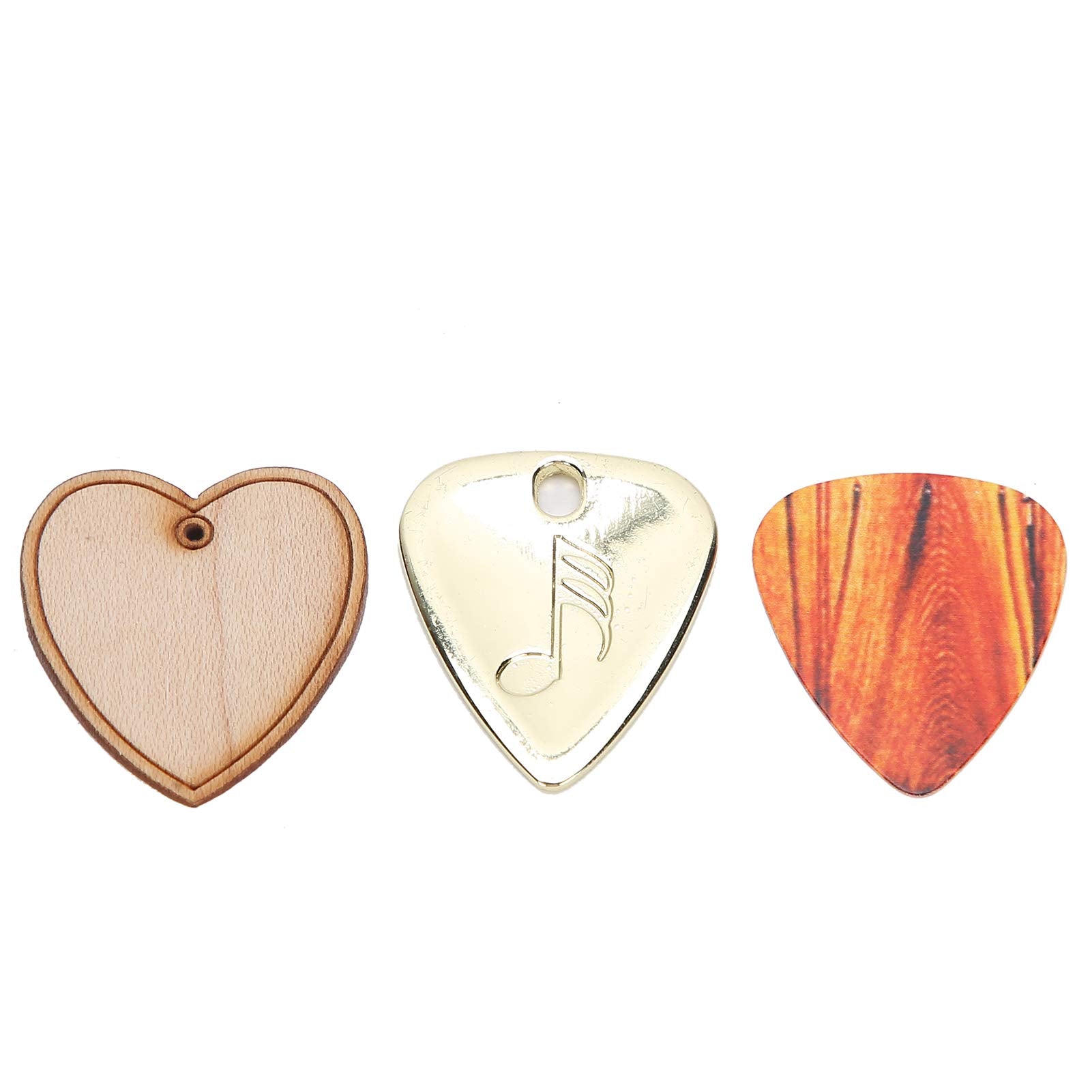 Guitar Pick Box,Maple Solid Wood Box Guitar Pick Holder with 3 Picks Guitarist Gifts Musical Instrument Accessories