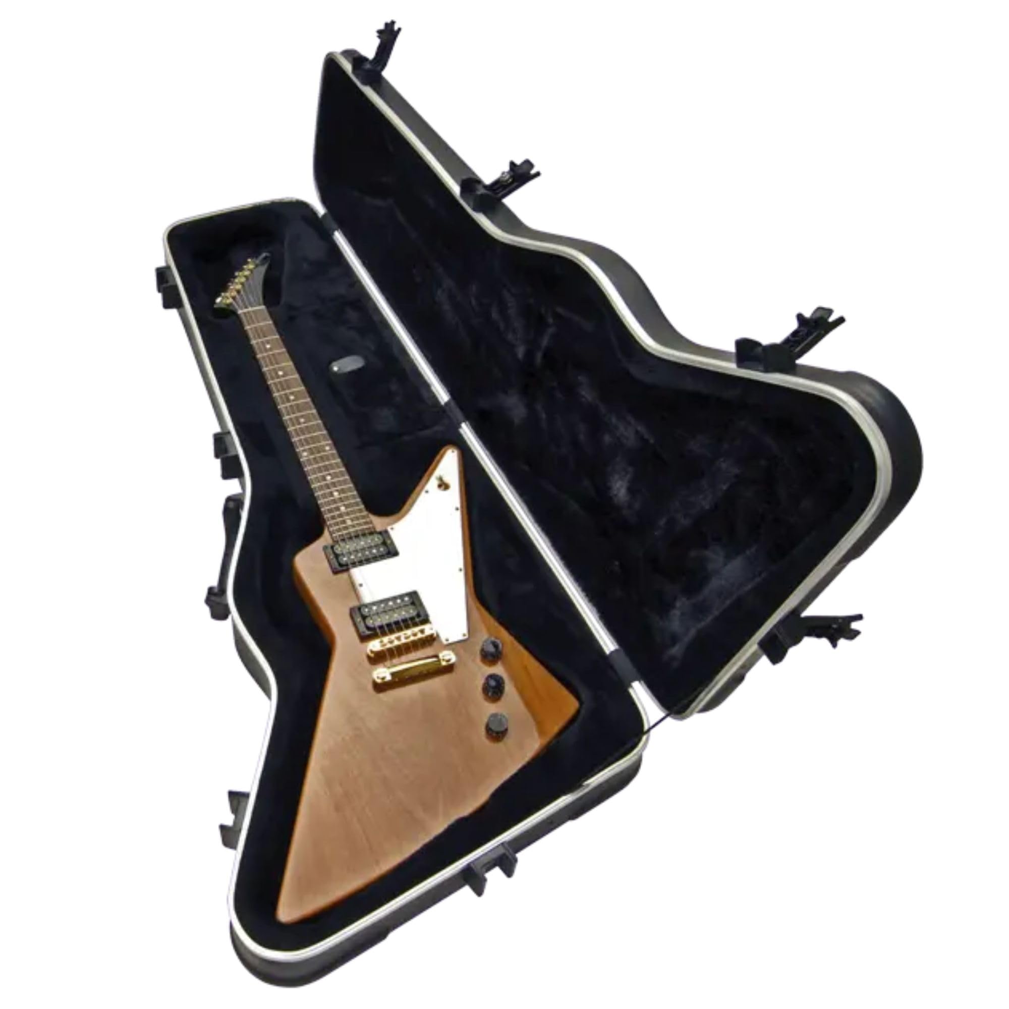 SKB Hardshell - TSA Latch, Over-Molded Handle for Gibson Explorer and Firebird guitars