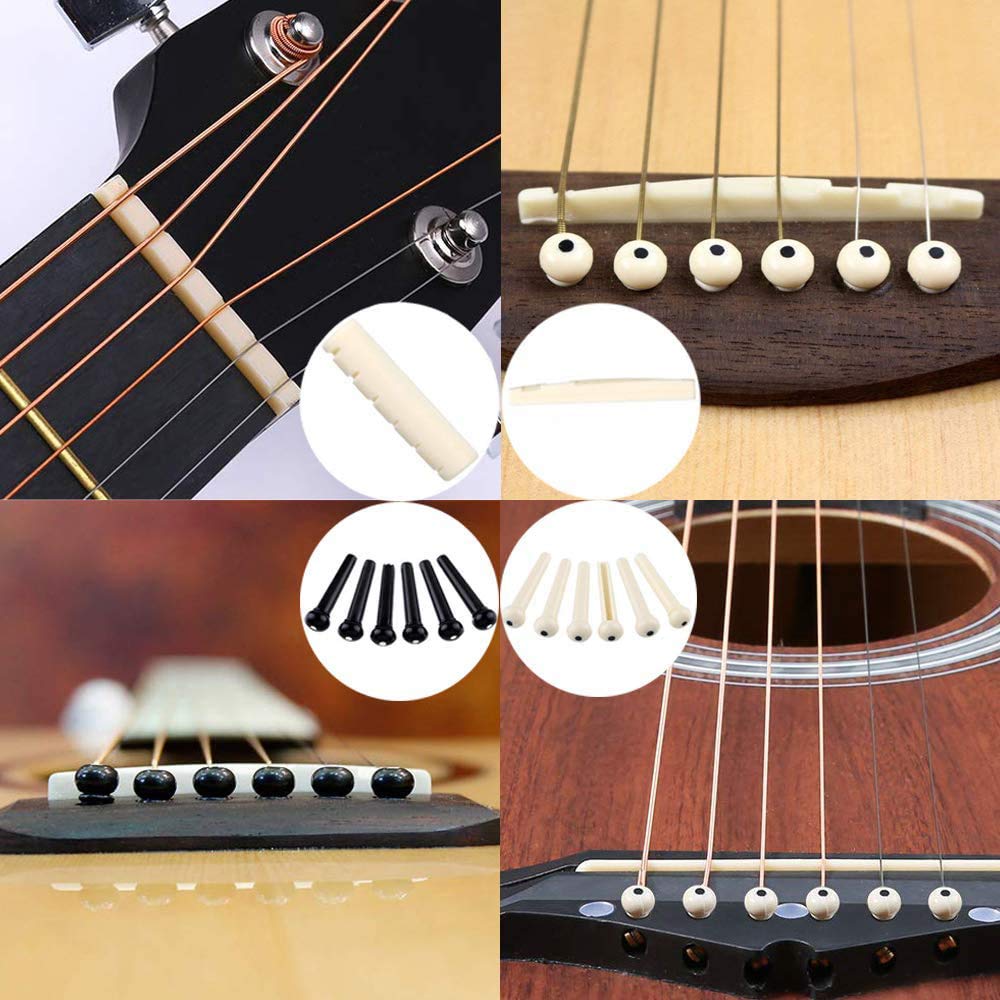 48PCS Acoustic Guitar Accessories Kit, Guitar Strings Replacement Changing Tool Including Guitar Acoustic Strings, Picks, Capo,