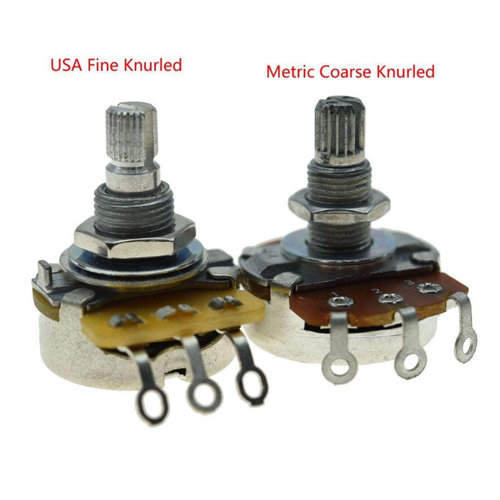 Dopro 2pcs USA(Imperial) LP Guitar Bell Knobs 24 Fine Splines Top Hat Knobs for GB Les Paul with CTS Pots Black