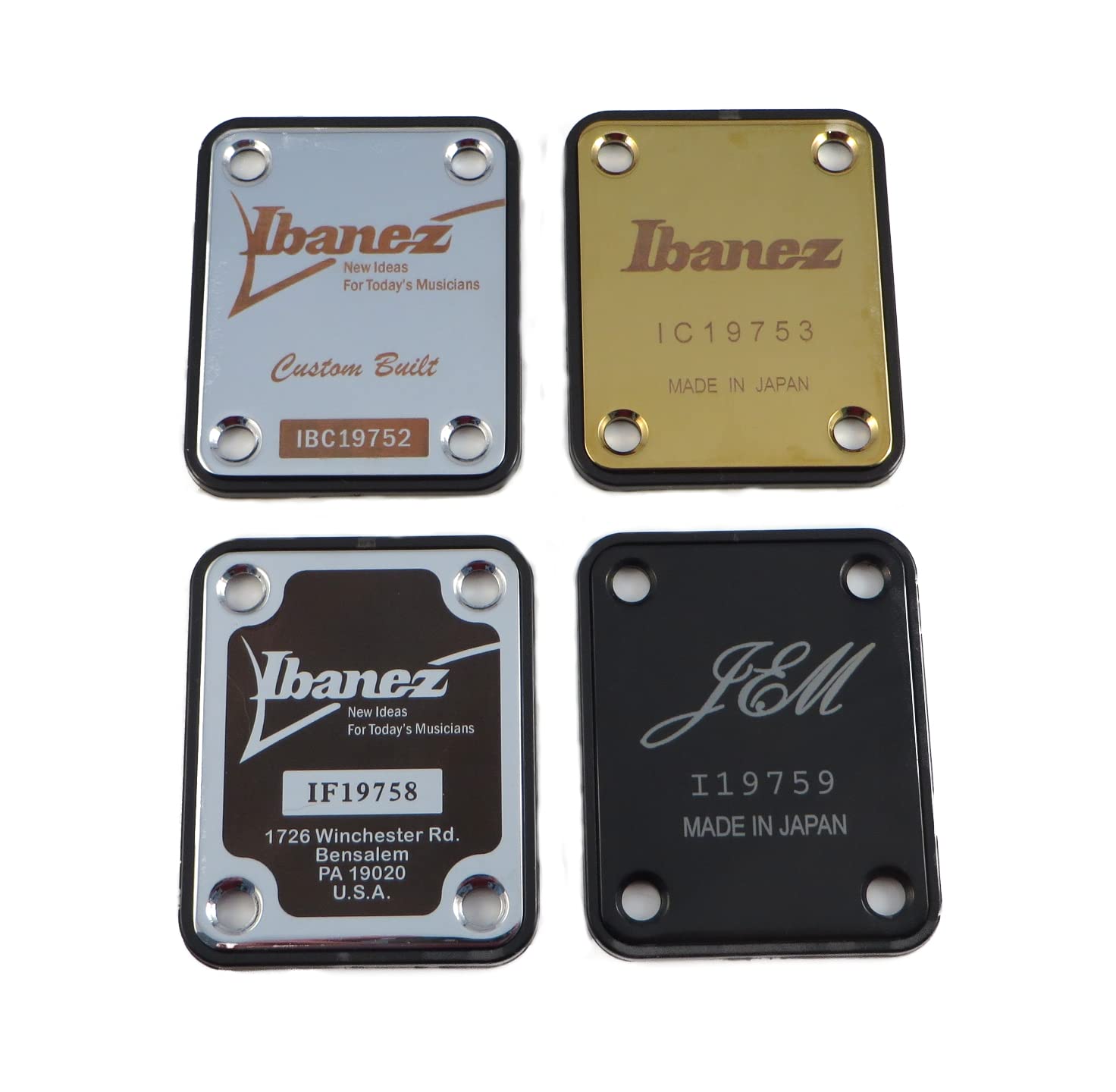 Ibanez Tribute Guitar Neck Plate - Choose Color And Custom Engraving Or Printing