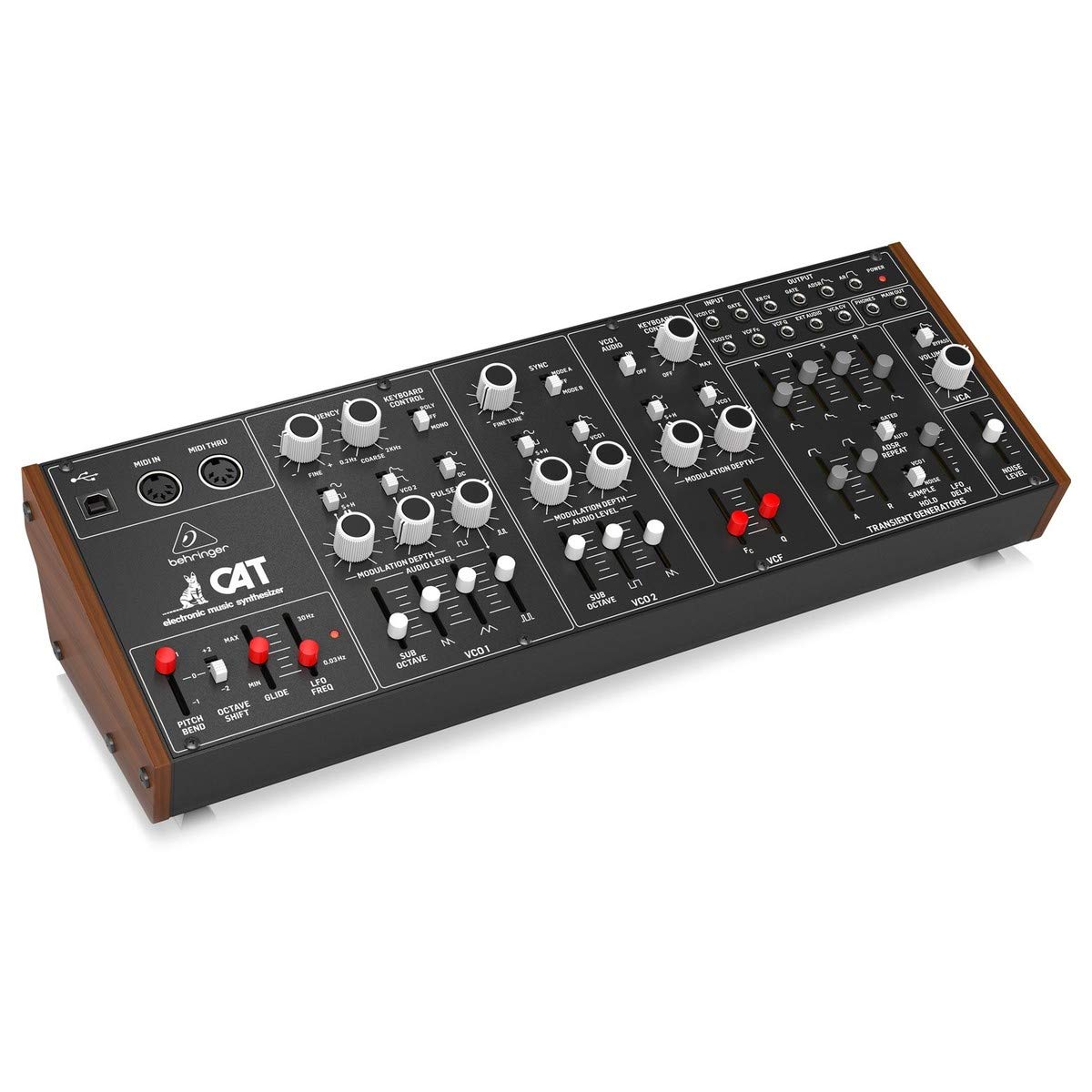 Behringer CAT Legendary Paraphonic Analog Synthesizer with Dual VCOs, 4 Mixable Waveforms, External Signal Processor, 16-Voice P