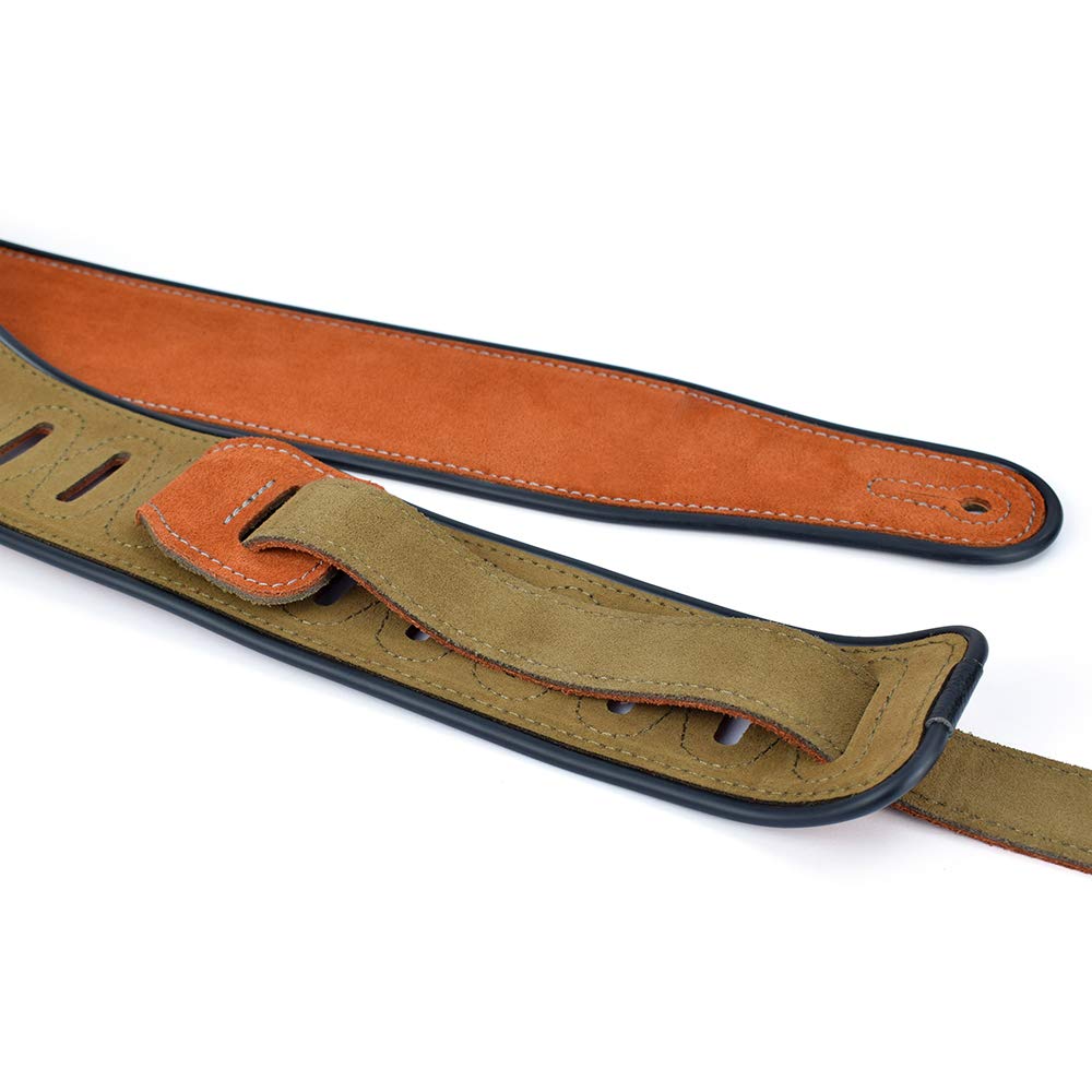 CLOUDMUSIC Leather Guitar strap For Electric, Acoustic, Classical and Bass Guitars(Classic Brown)