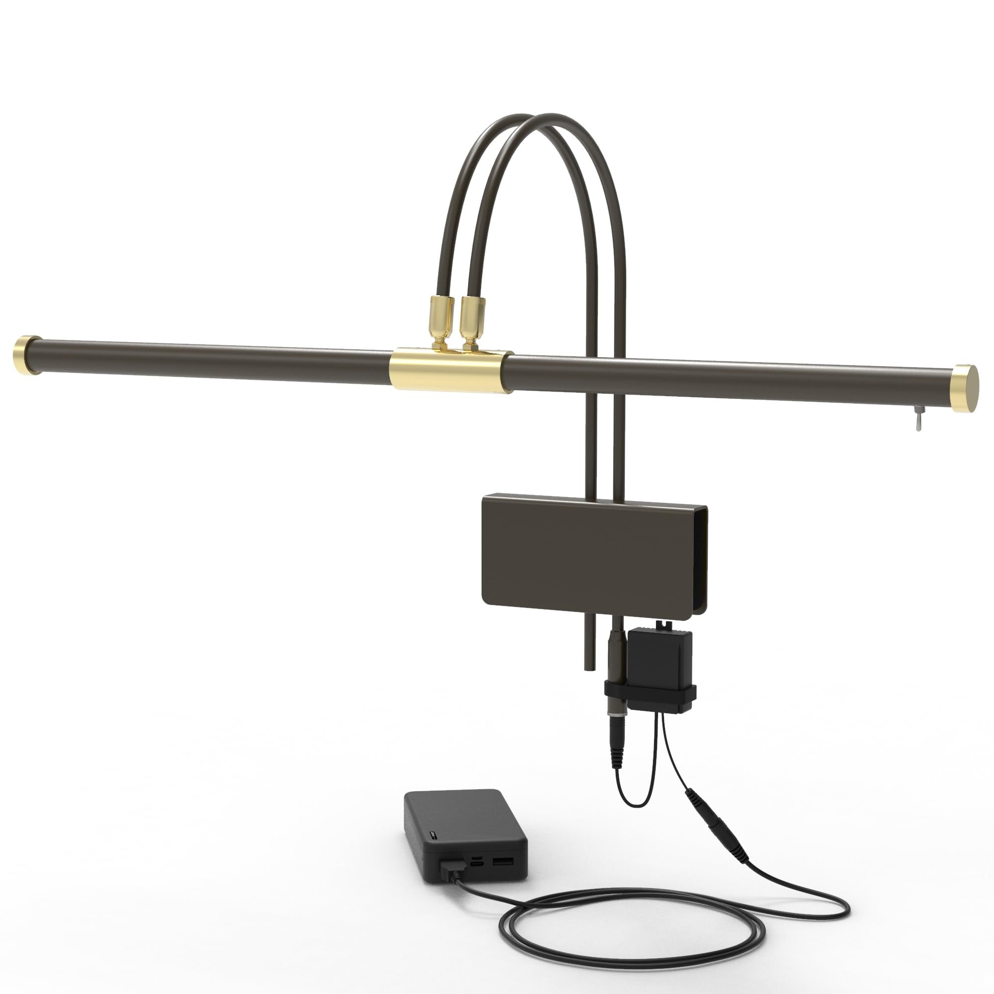 Cocoweb 22  Battery Powered Grand Piano Lamp in Mahogany Bronze - LED, Adjustable, Quality Lighting