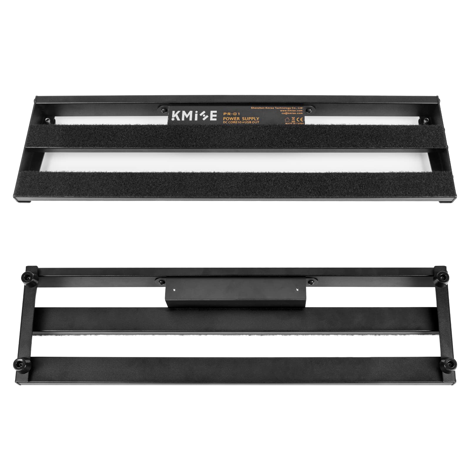 Guitar Pedalboard with Built-in Power Supply Pedal Board Aluminium Alloy 1.8lb Lightweight Pedal Board 19x5 Inch Black Pedal Boa