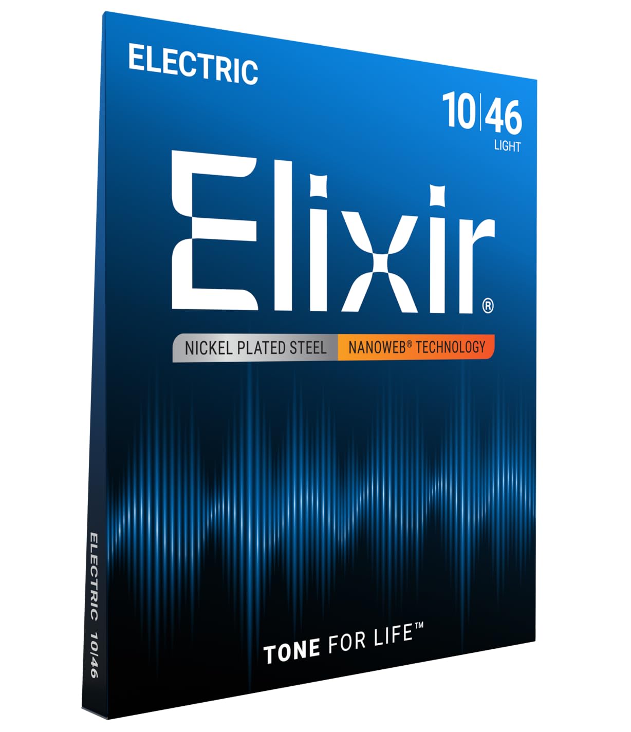 Elixir Strings Electric Guitar Strings, 6-String, Light NANOWEB Coating