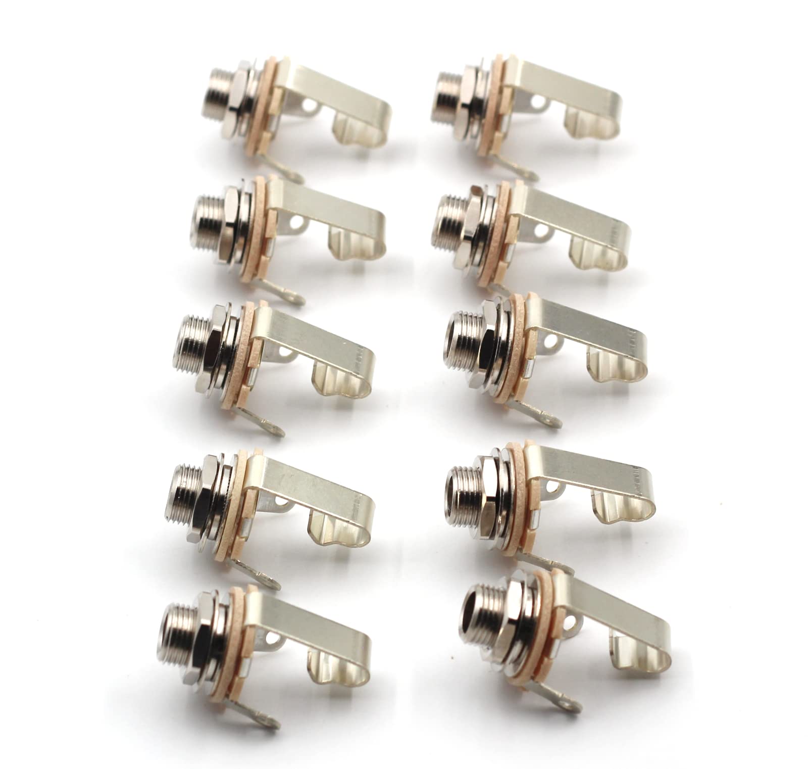 Electric Guitar Output Jack, Switchcraft #11 1/4 Guitar Jack, Audio Jack For Quarter Inch Cable, Nickel Plate Contact, Mono Outp
