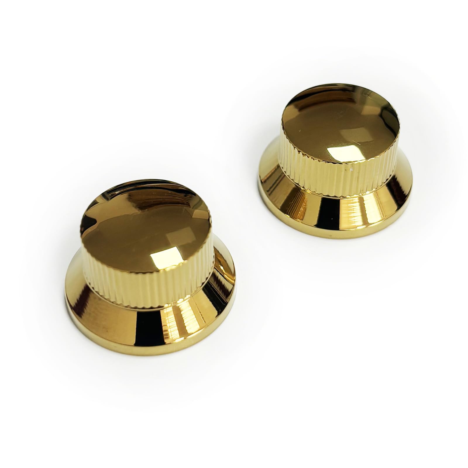 OVSAL 2Pcs Electric Guitar Control Knobs Metal Guitar Volume and Tone Knobs Replacement Parts Fit for Fender Strat Telecaster Ja