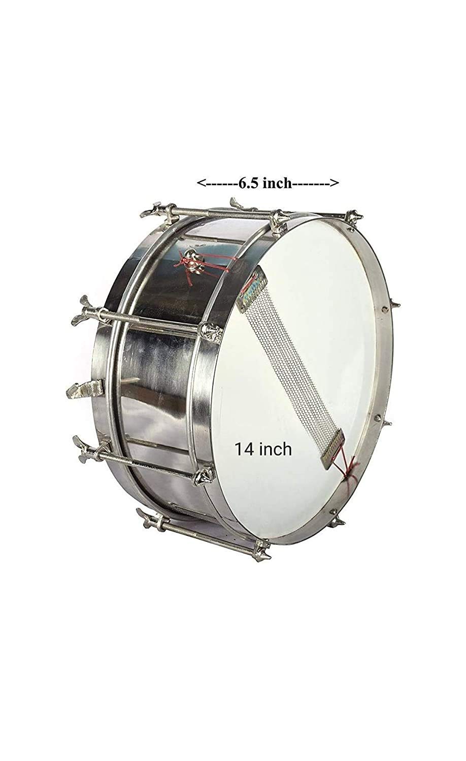 Sm Sai Musicals Steel Side Drum 14 Inch With Belt And Stick