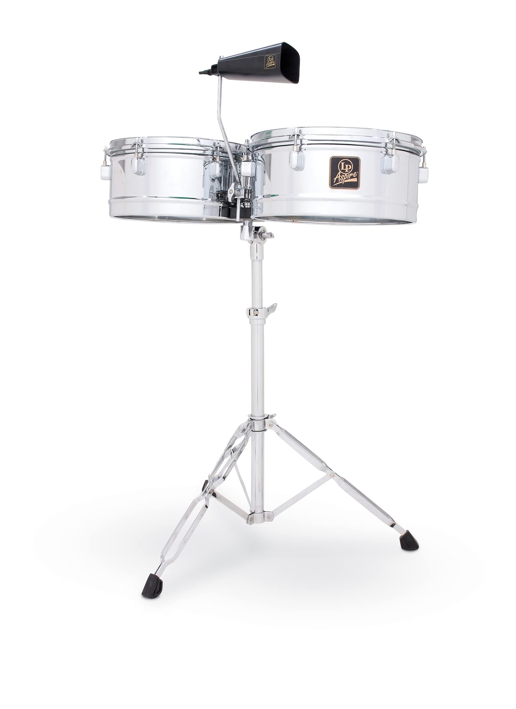 Latin Percussion LPA256 Aspire Series 13 & 14 Timbale Set with Cowbell
