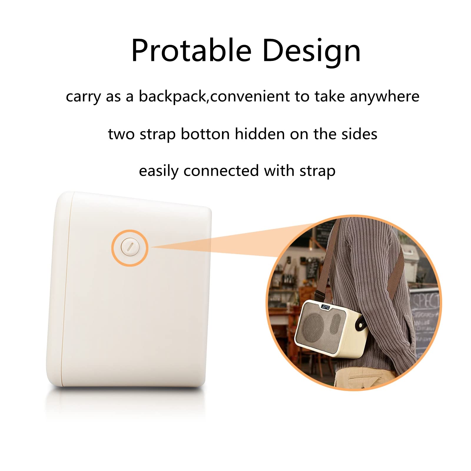 SUNYIN Bass AMP Combo Portable 10W Bass Amplifier with 10ft Guitar Cable MA-10B Dual Channel Mini Bass Amplifier for Practicing