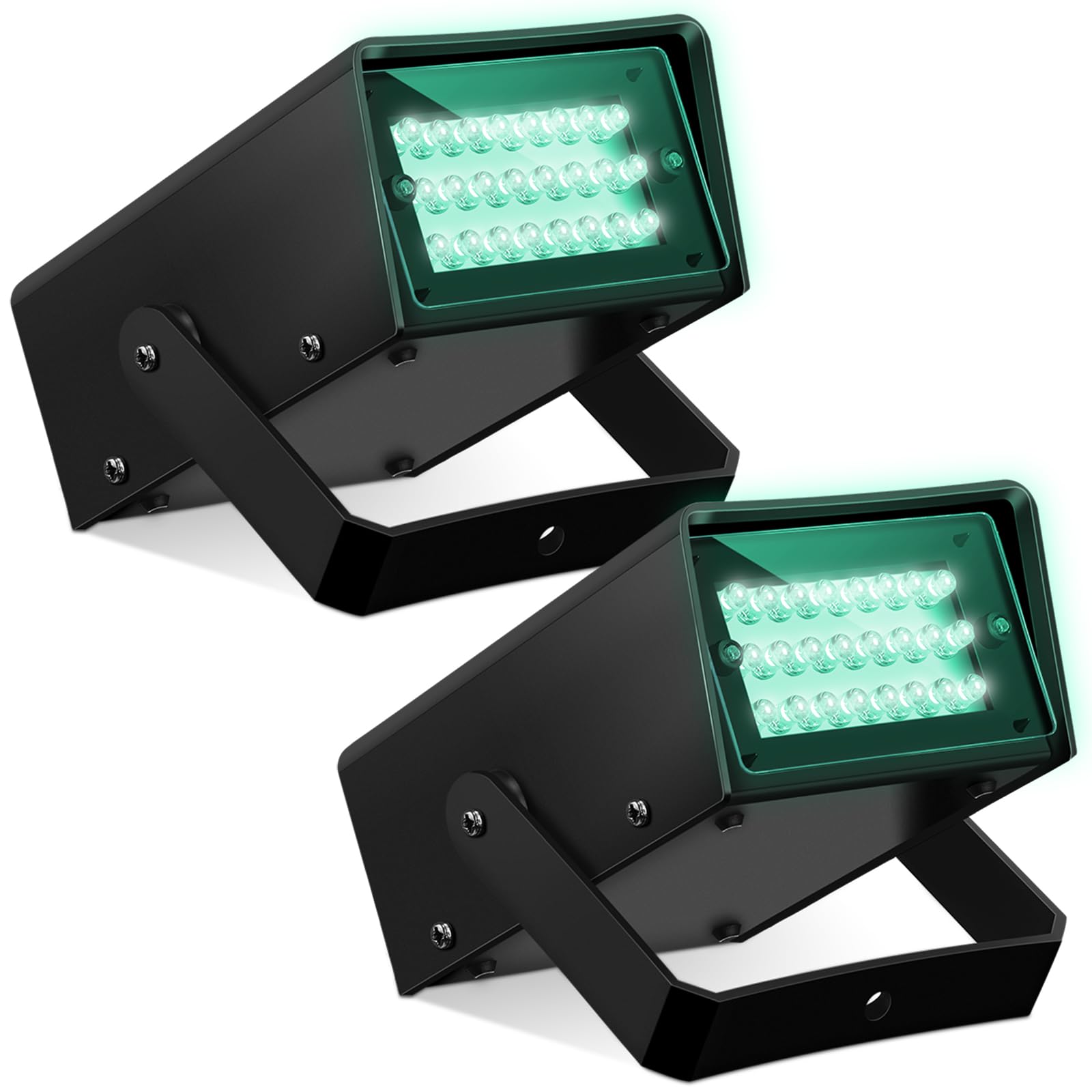 Treela 2 Pack Mini Strobe Lights, Bright LED Strobe Stage Light Adjustable Flash Speed Control Flashing Bulbs for Halloween Part