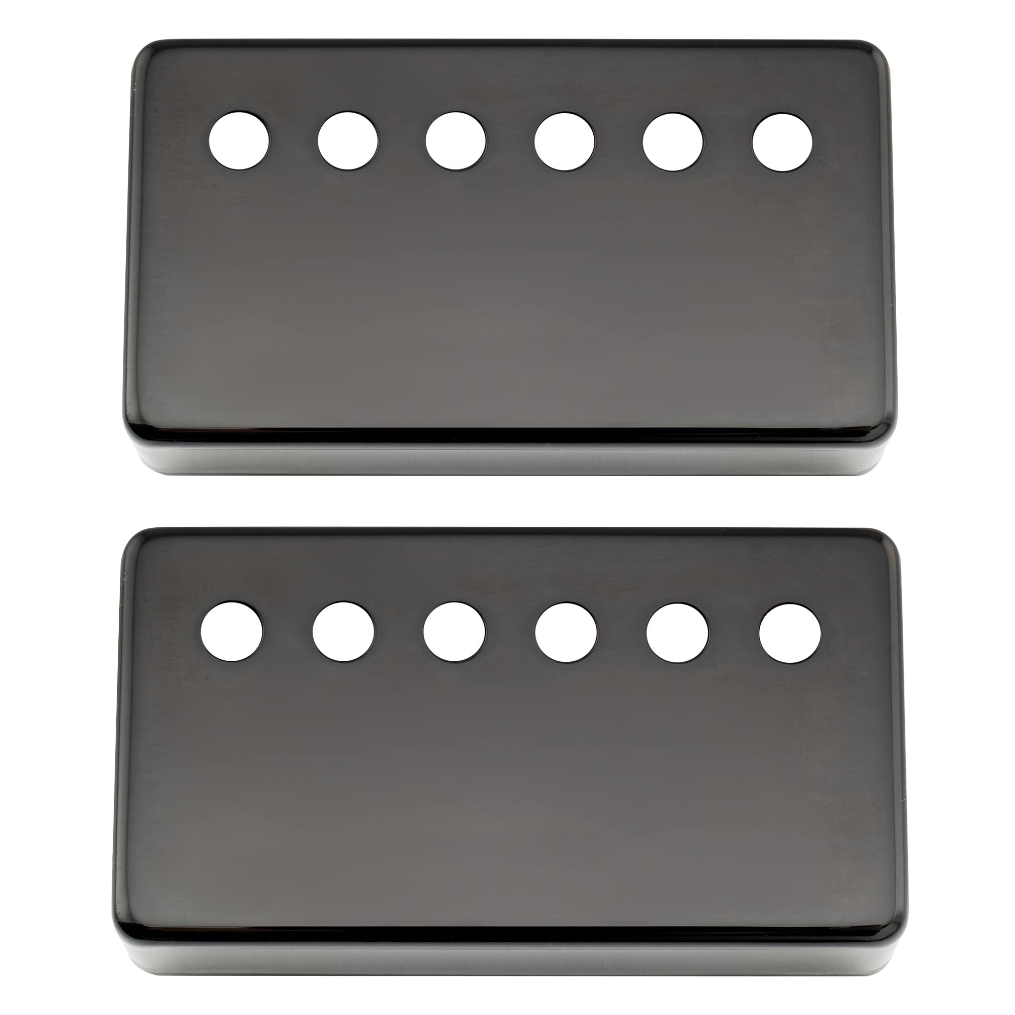 Musiclily Pro 49.2Mm Nickel Silver Alloy Humbucker Pickup Covers Set For American Made Electric Guitar, Black (Set Of 2)