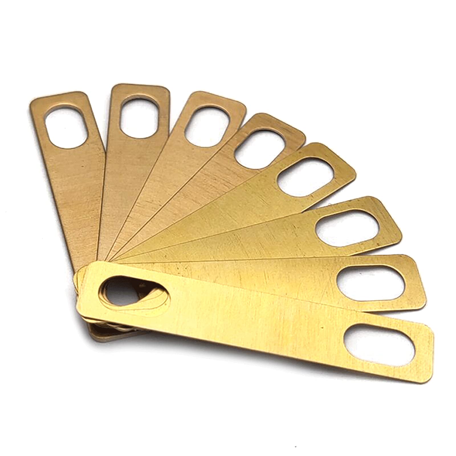 8Pcs Saphue Guitar Neck Shims 4Pcs 0.2Mm, 2Pcs 0.5Mm And 2Pcs 1Mm Thickness Brass Shims For Guitar And Bass Bolt-On Neck Repair(