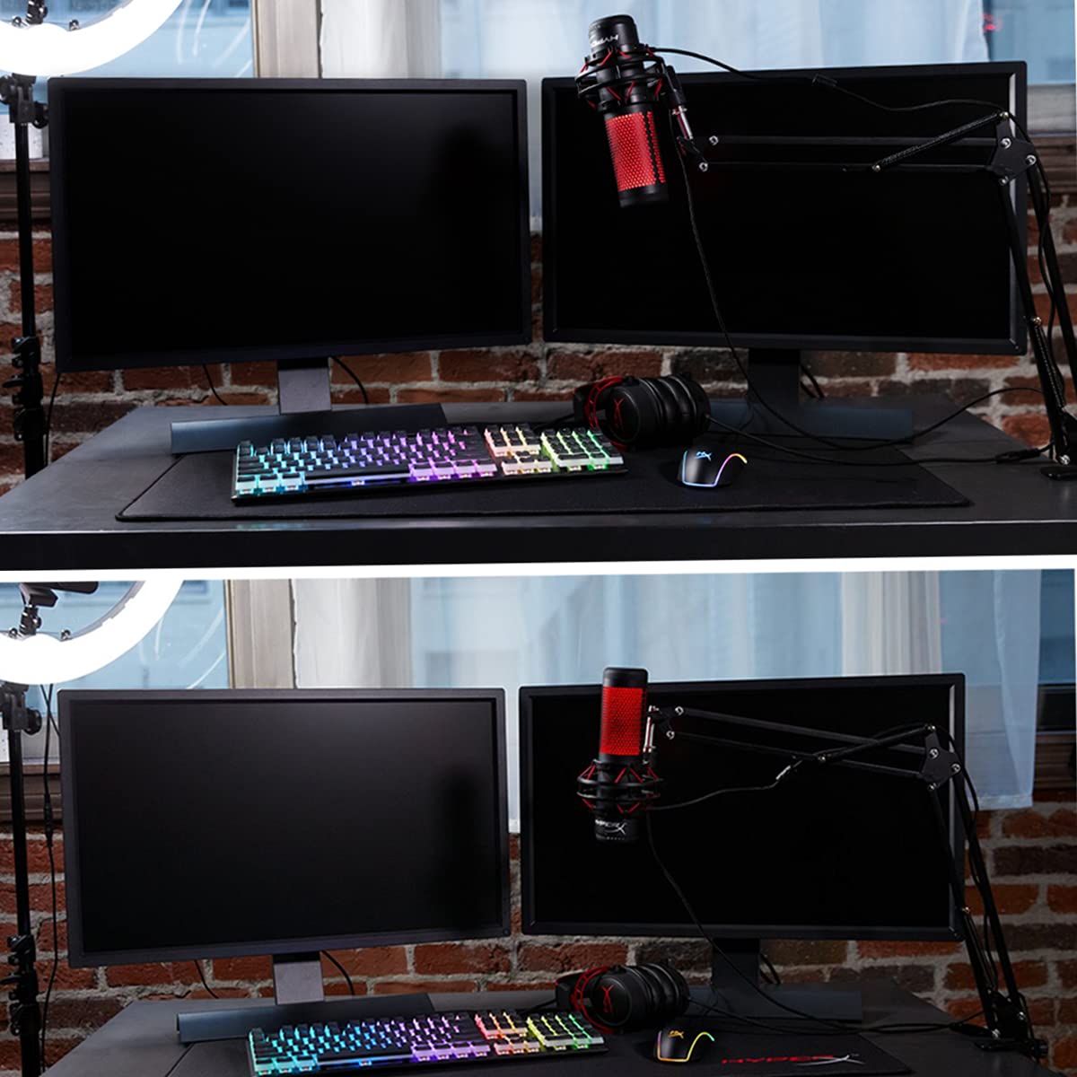 For Hyperx Quadcast Boom Arm, Boom Scissor Arm For Hyperx Quadcast S, Professional Adjustable Mic desk mount Stand, Compatible W