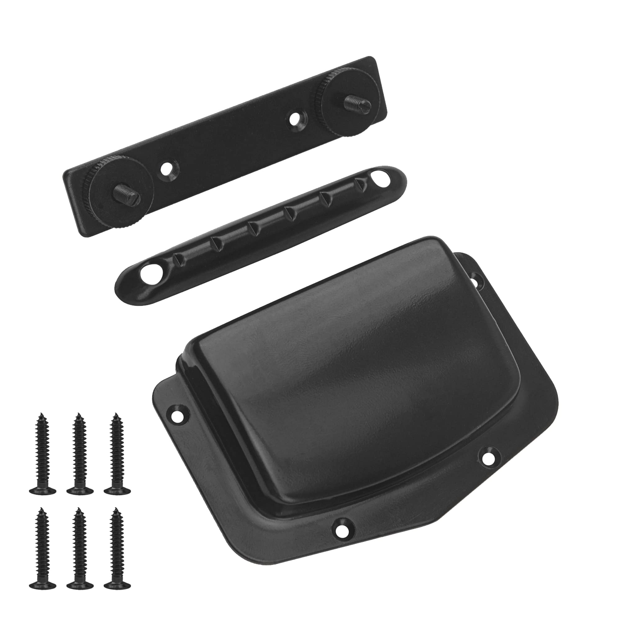 1Set Yootones Guitar Adjustable Bridge Tailpiece with Bridge Cover Set include Mounting Screws Replacement Part Fixed Compatible