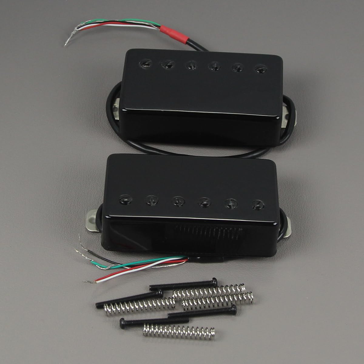 FLEOR Humbucker Pickup Ceramic Guitar Neck + Bridge Pickup Set Black Fit LP Style Electric Guitar
