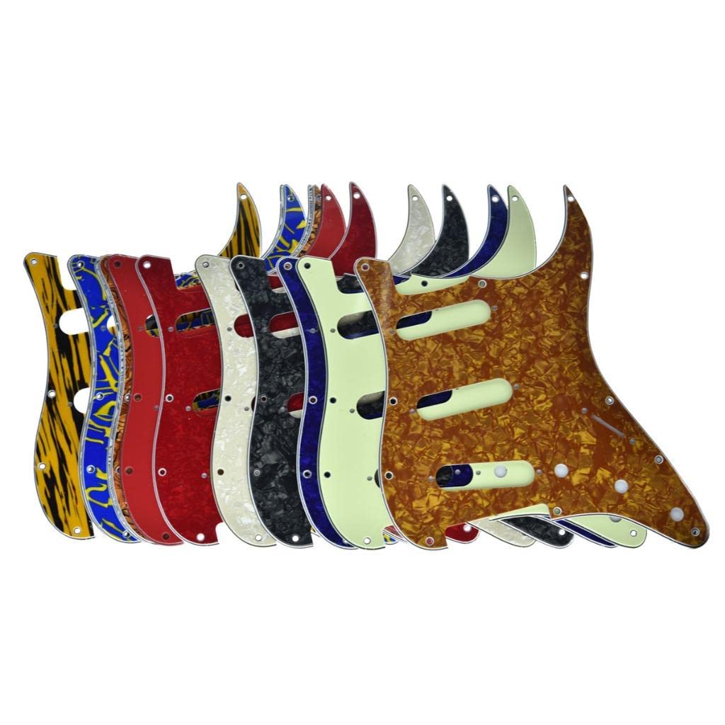 KAISH 11 Hole ST/Strat Style Pickguard SSS Pick Guard for USA/Mexico Stratocaster/Strat Mint Green 3 Ply