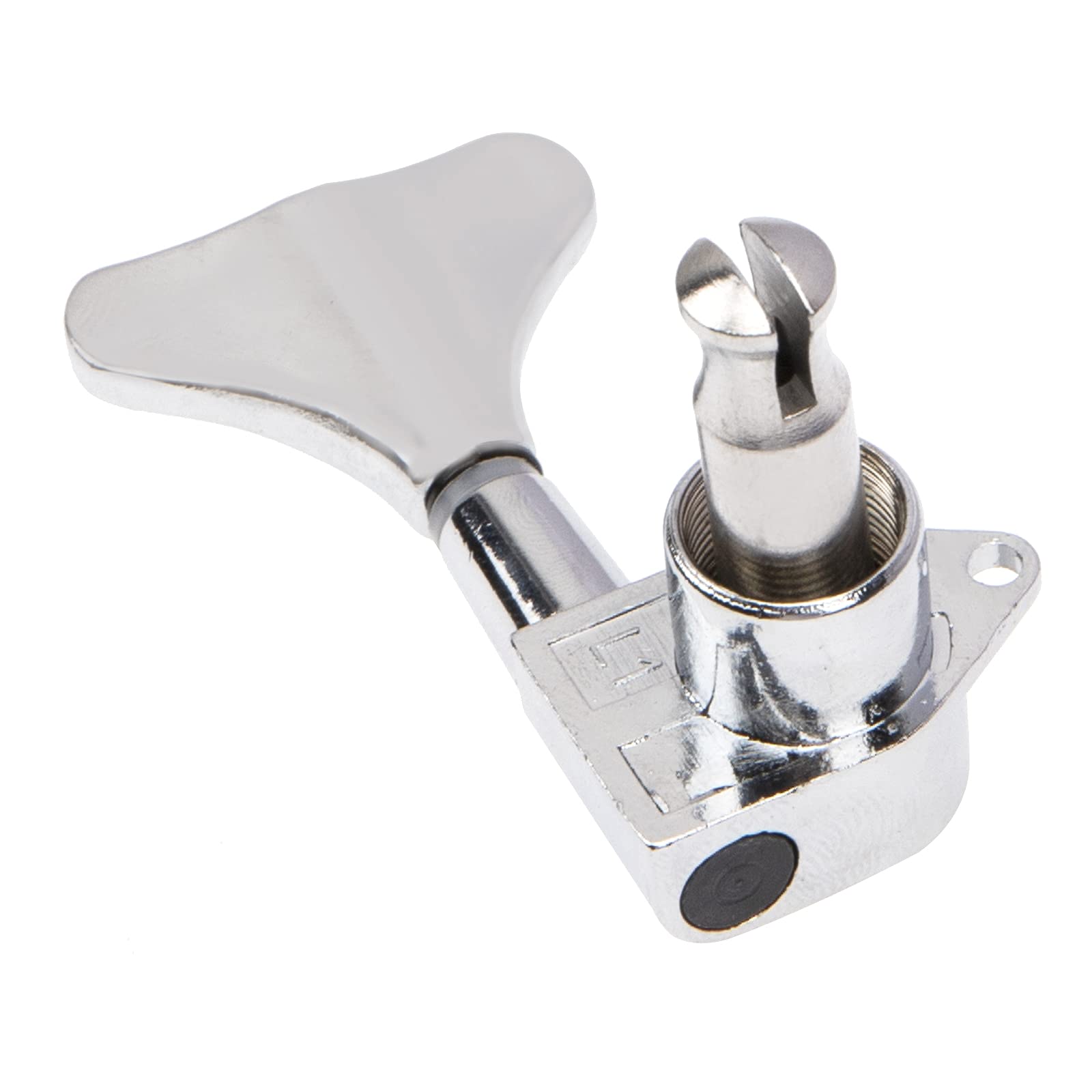 4Pcs Yootones Sealed Bass Tuning Pegs Machine Heads 2R2L Compatible with Electric Bass Tuners Replacement Parts (Silver)