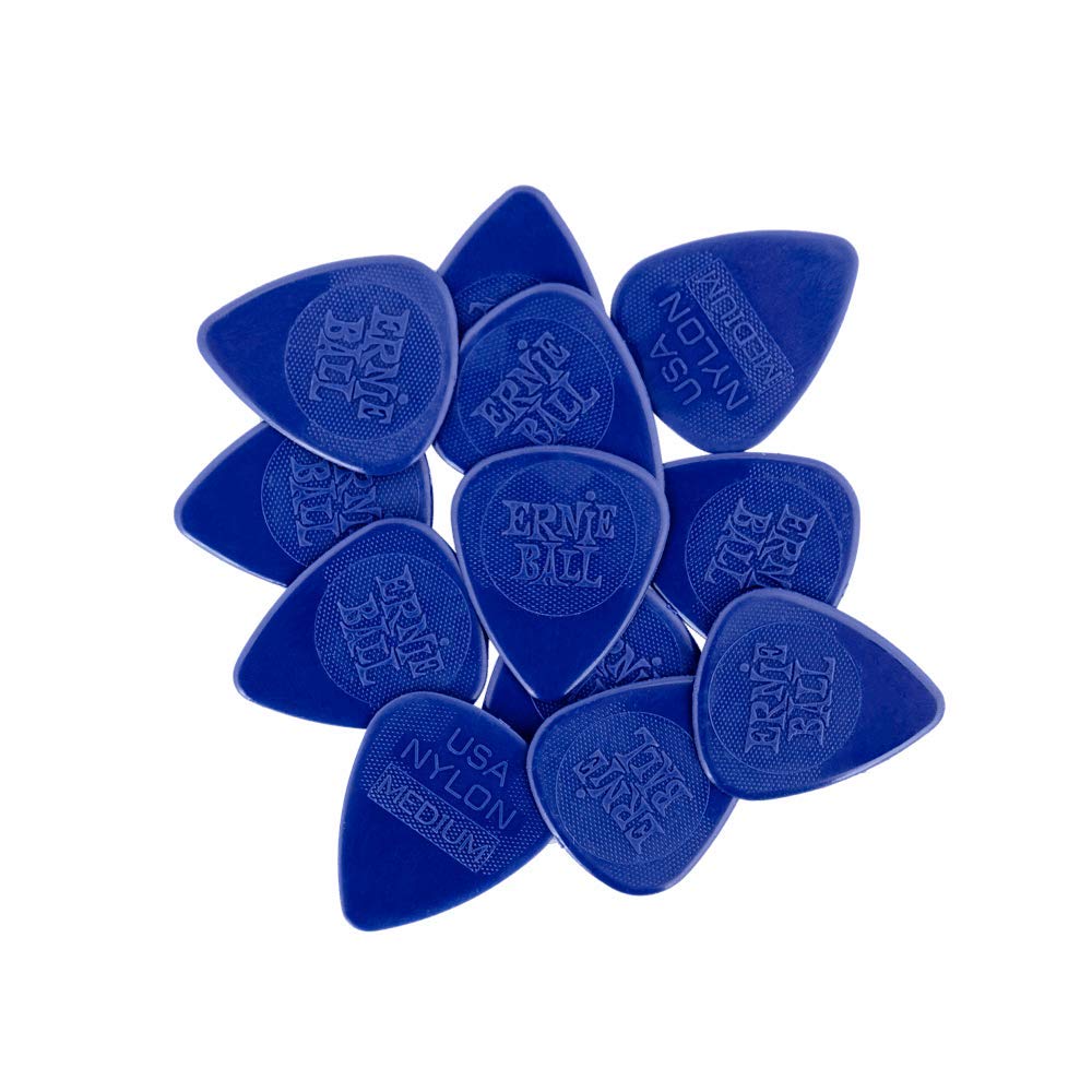 Ernie Ball Nylon Guitar Picks, Medium, 12-Pack (P09136)