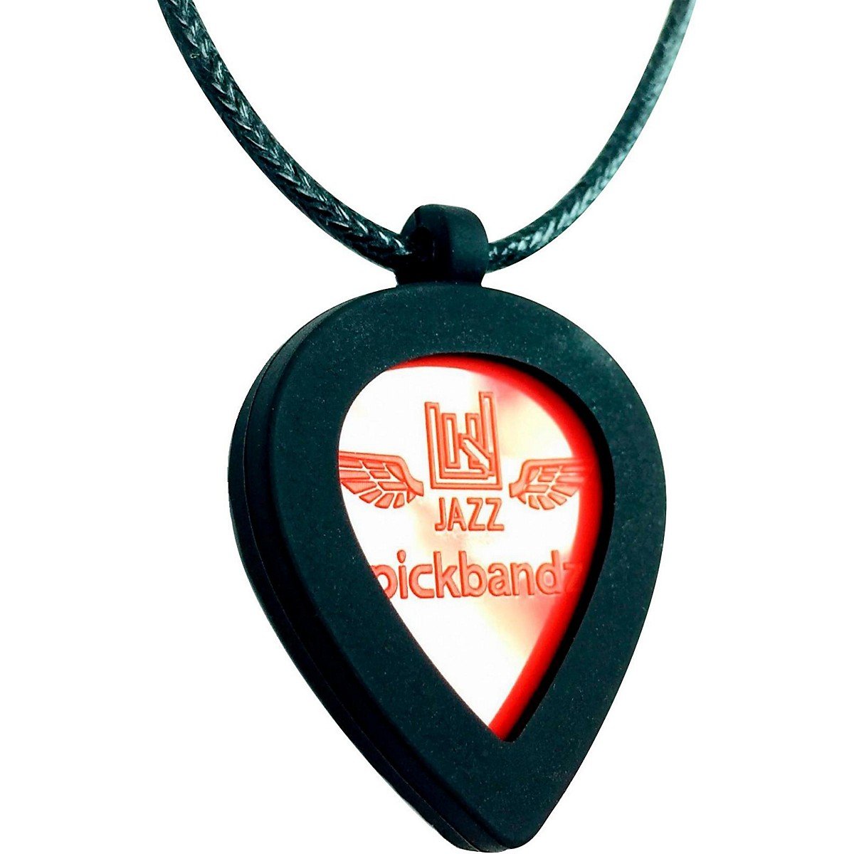 Pickbandz Jazz Guitar Pick Necklace Holder In Epic Black Includes A Limited Edition Jazz Pick