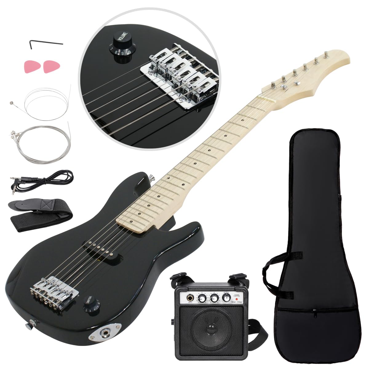 Smartxchoices 30 Inch Electric Guitar, Starter Kit for Kids with 5W Amplifier,Picks, Gig Bag, Shoulder Strap, Cable & Accessory