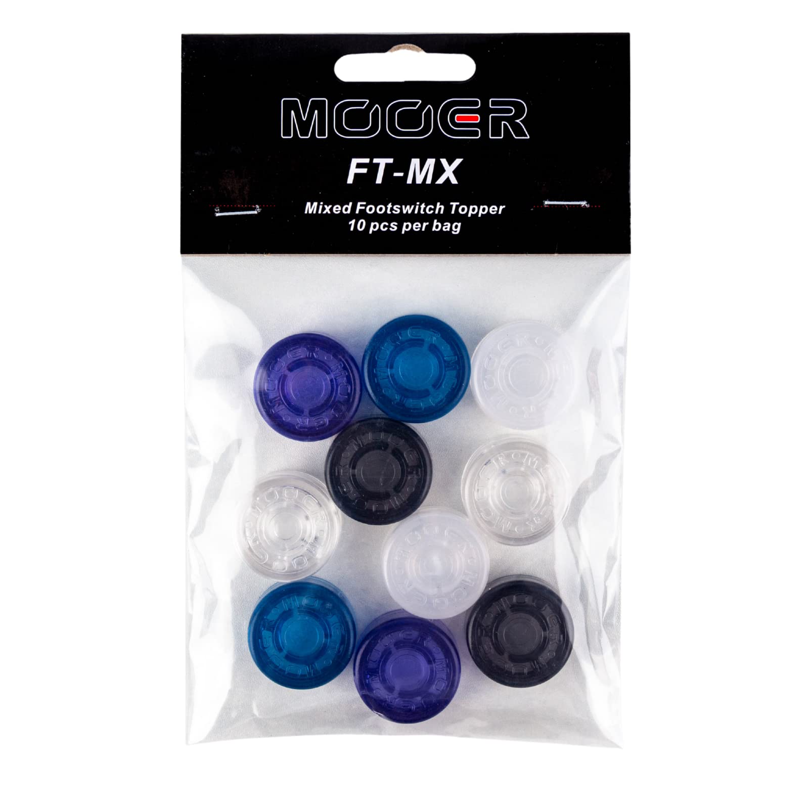 Mooer Candy Colorful Footswitch Toppers Black, Blue, Purple, Transparent, White Footswitch Toppers(Ft-Mx-Co)