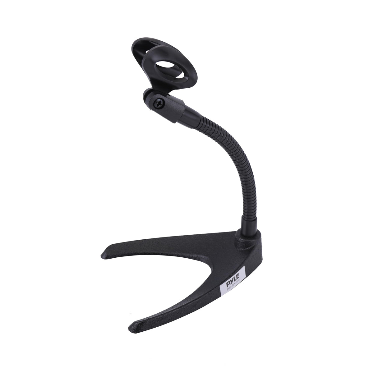 Pyle Desktop Microphone Stand - Universal Tabletop Mic Holder W/ Flexible 8.2'' Inch Gooseneck Mount And Solid U Shape Base - Pe