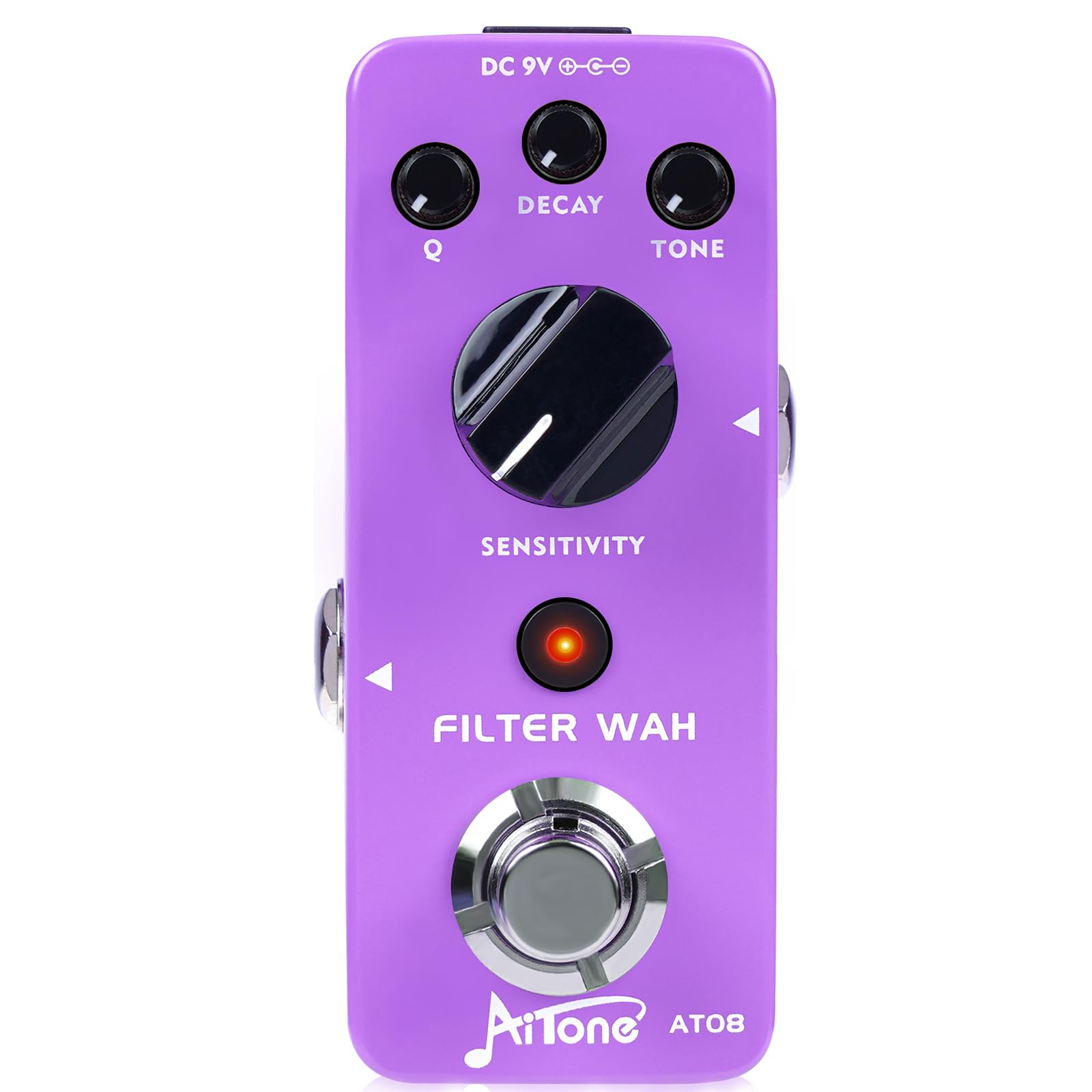 AITONE Wah Pedal Dynamic Auto Wah Guitar Effect Pedals Envelope Filter True Bypass for Electric Guitar and Bass (AT-08)