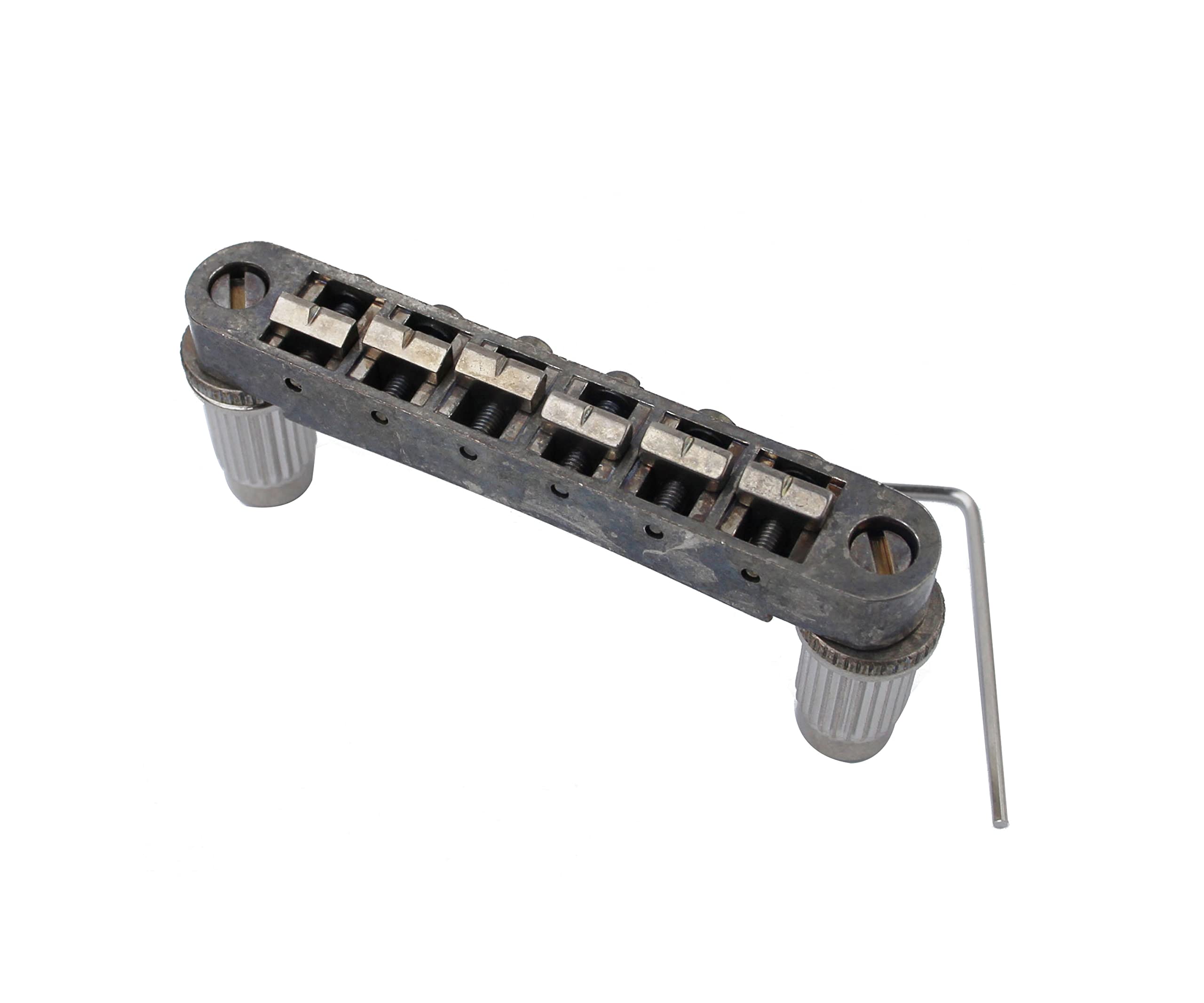Guyker Guitar Saddle Bridge - Tune-O-Matic Bridges With Studs Replacement For Lp Epi 6 String Electric Guitar (Gm003, Relic)