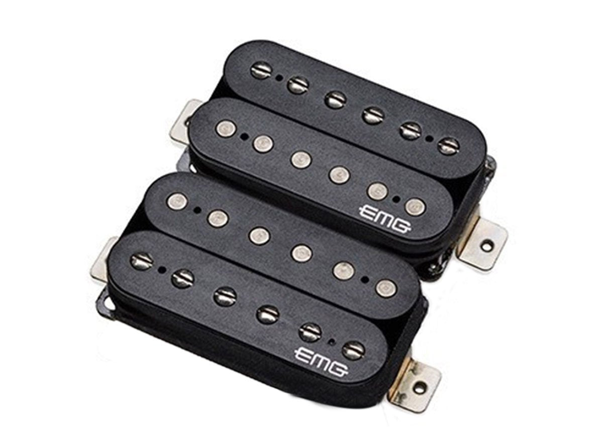 EMG Super 77 Retro Active Electric Guitar Humbucker Pickup Set, Black