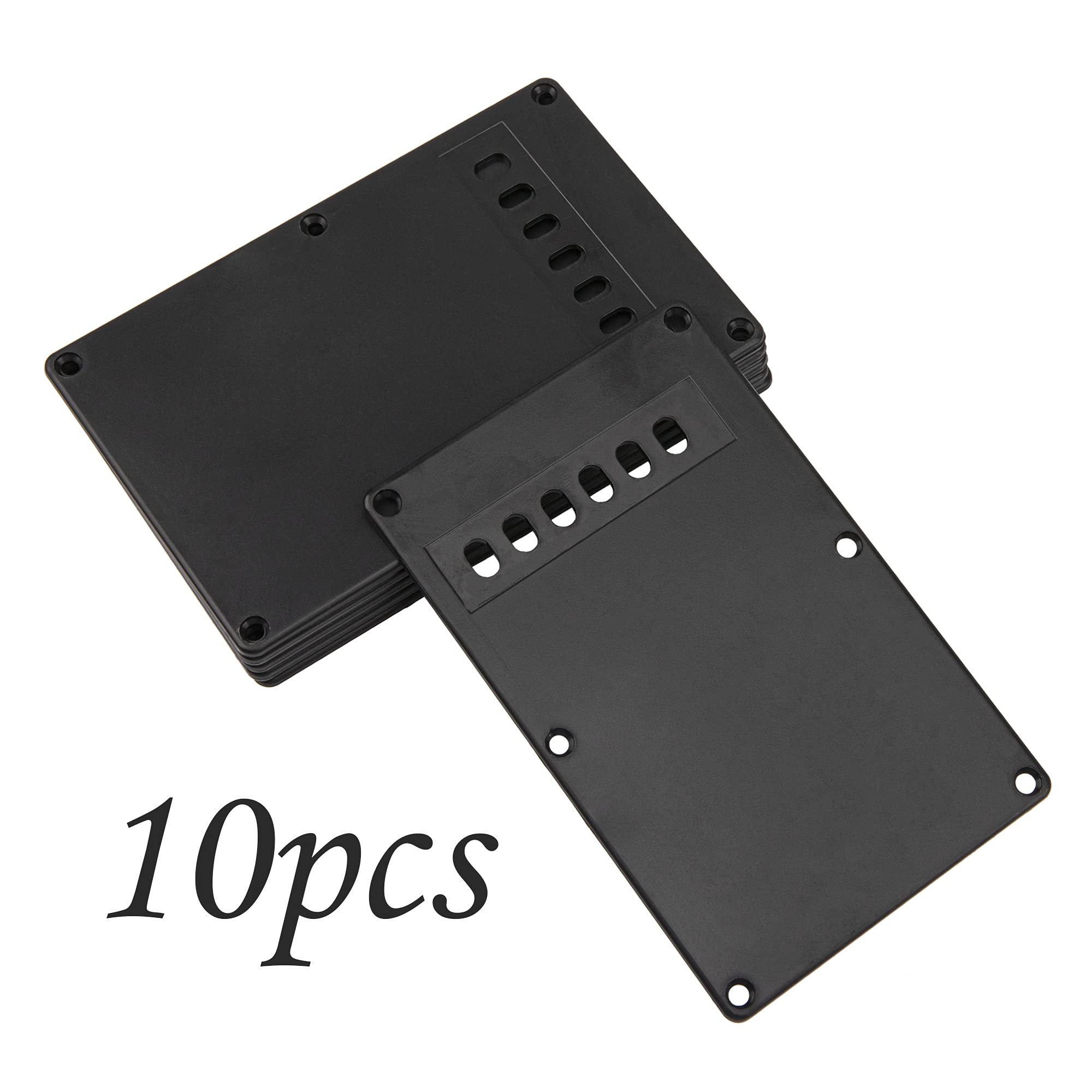 10Pcs Yootones 6 Hole Guitar Back Plate Tremolo Cavity Cover Backplate Compatible with Fender Stratocaster ST SQ Squier Guitars