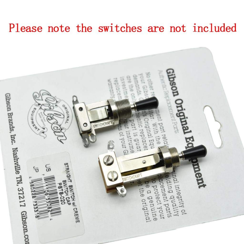 KAISH American Thread SAE 8-32 Metal Guitar 3 Way Toggle Switch Tip Switch Knob Cap for USA Les Paul with Switchcraft Switch Bla