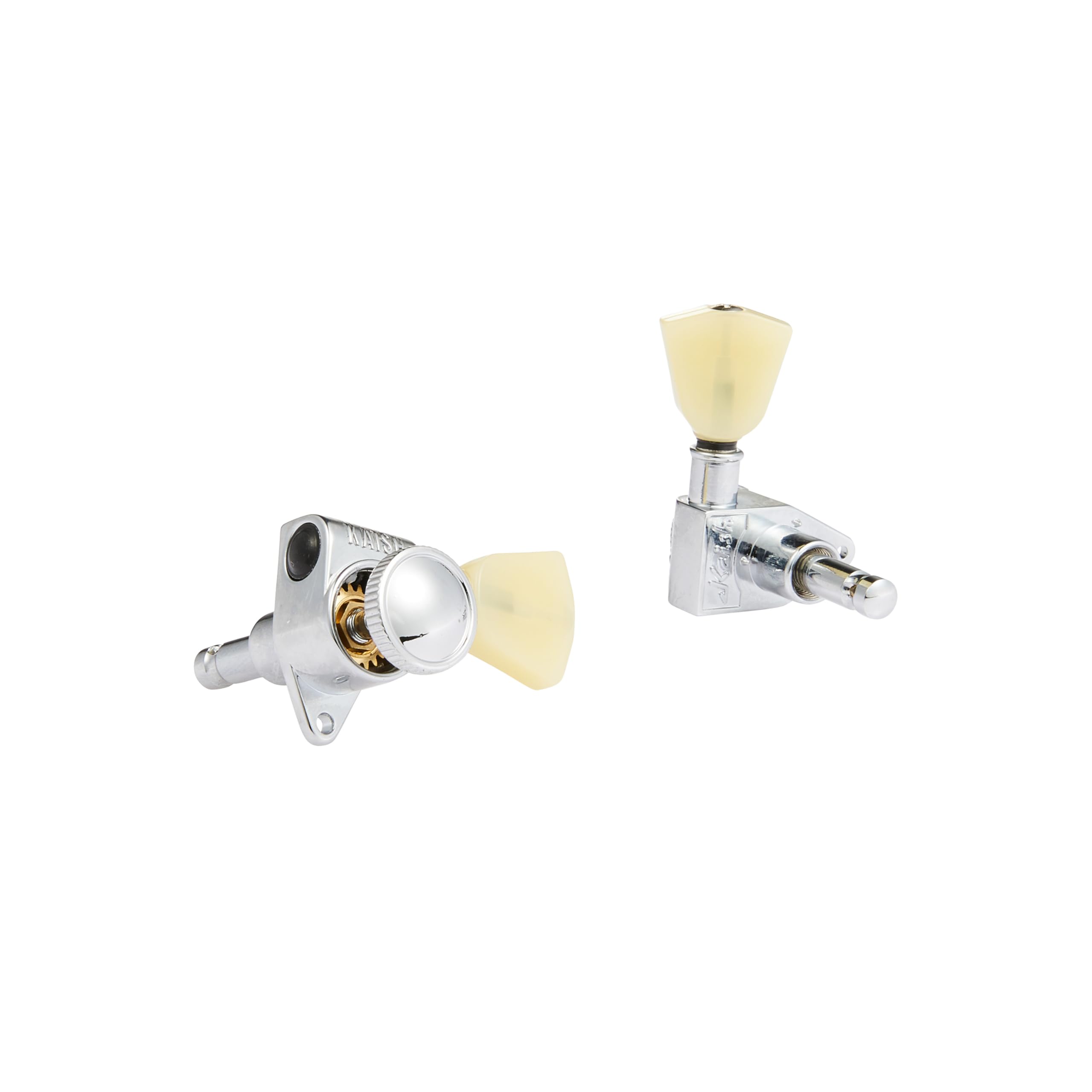 KAISH Chrome 3+3 Locking Tuners 21:1 Locking Tuning Machines Locking Tuning keys with Vintage Keystone Buttons for USA LP/Les Pa