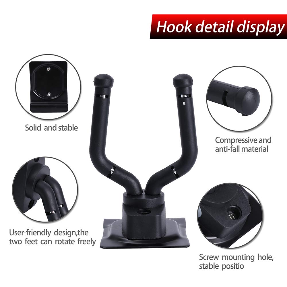 HONESTY Guitar Display Hanger, 4-Pack,for Slatwall and Wall Hangers, Premium Guitar Hooks Perfectly Displayed in Music Retail St