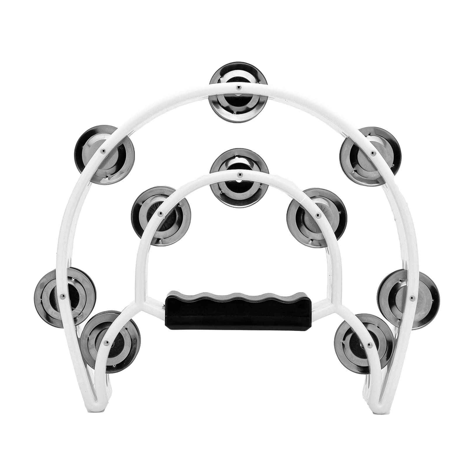 Musfunny Tambourine with Double Row Metal Jingles Hand Held Percussion Tambourines Musical Educational Instrument for Adults Chu
