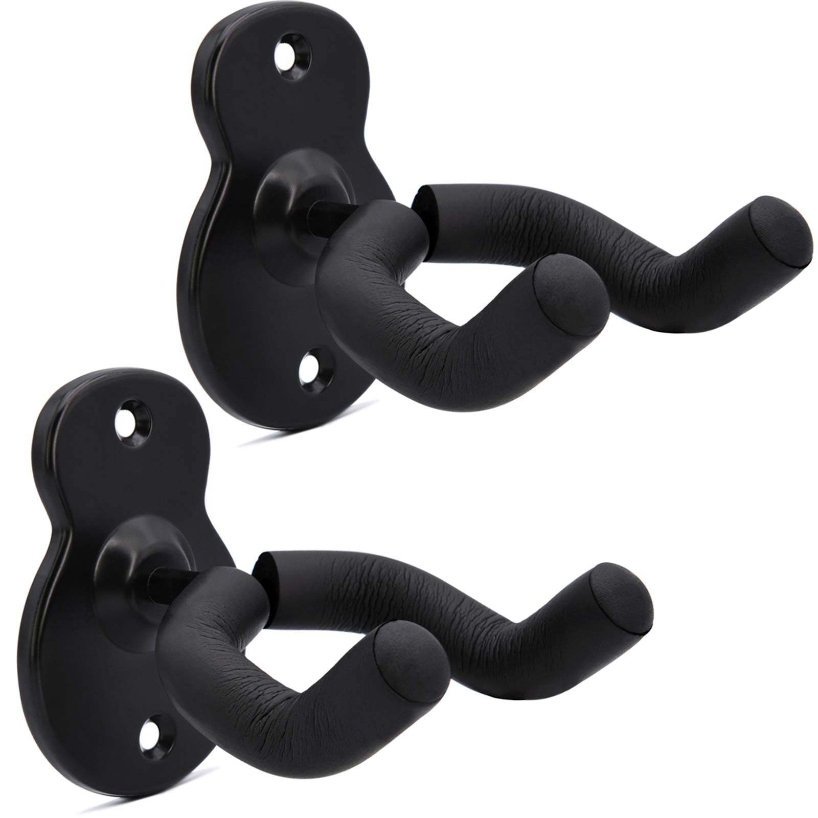 Wogod Guitar Wall Mount Hanger 2 Pack Acoustic Holders Electric Hooks Classical Bass Ukulele Stands Display - Metal Home And Stu
